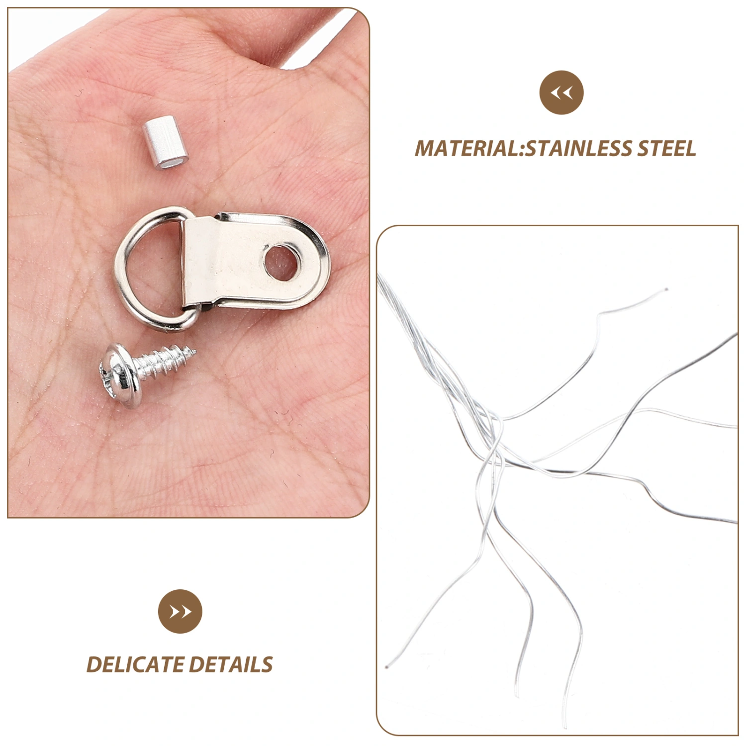 1 Set Picture Hanging Kit Picture Hangers with Screws Picture Hanging Wire and Tool for DIY