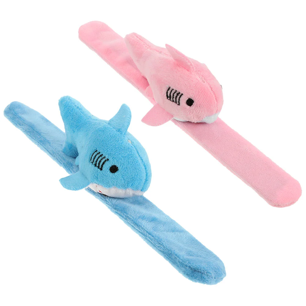 3pcs Stuffed Shark Slap Bracelets Plush Slap Bracelet Shark Shaped Slap Bands
