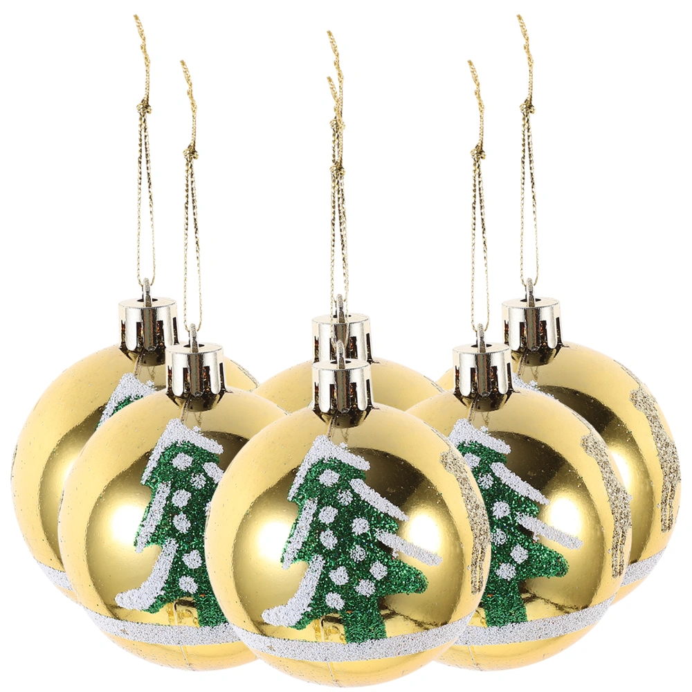 6pcs Christmas Decorative Balls Xmas Hanging Balls Christmas Pendants Decorative Xmas Hanging Ornaments