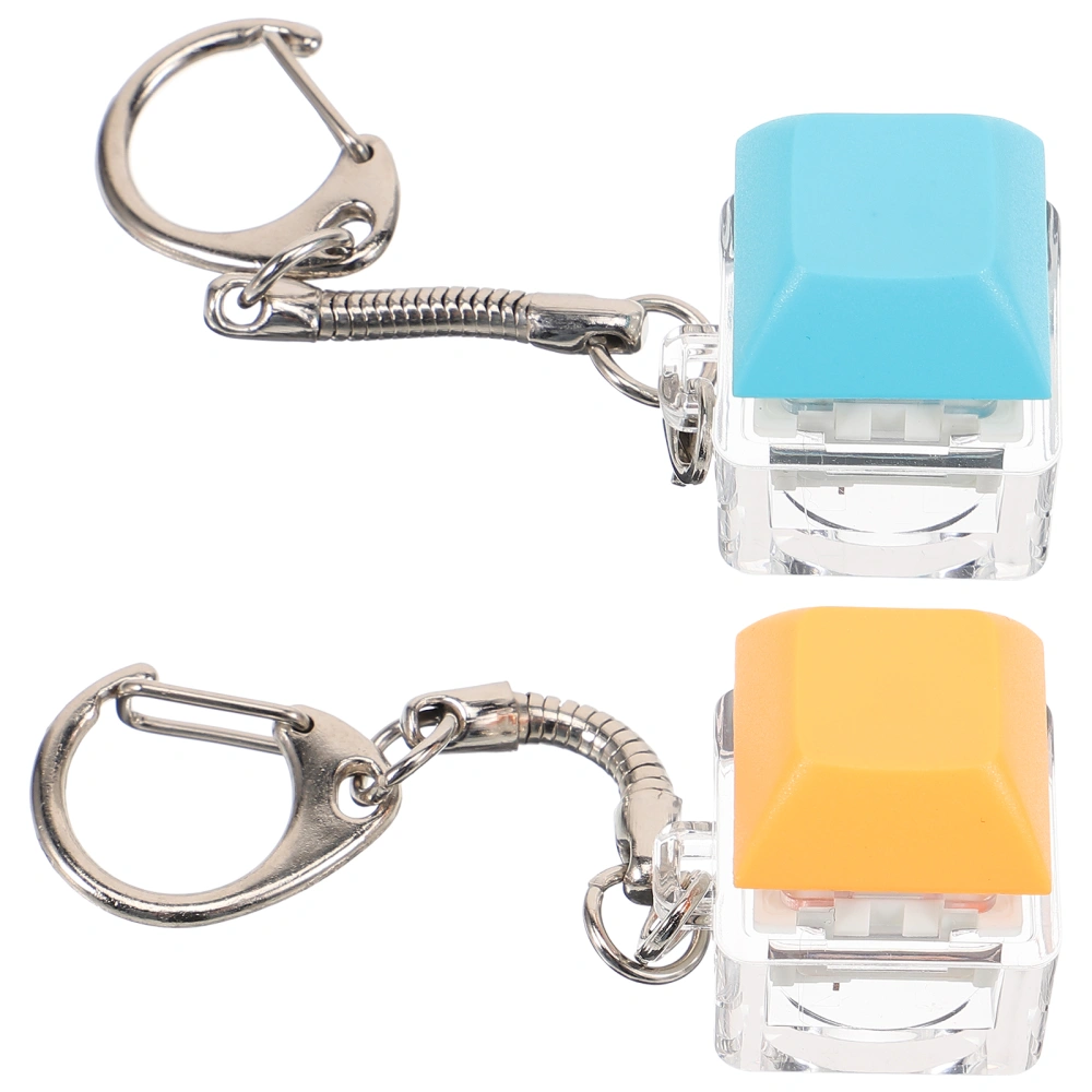 2Pcs Keyboard Keychain Fingertip Keyboard Button Stress Relief Toy Backpack Keychain