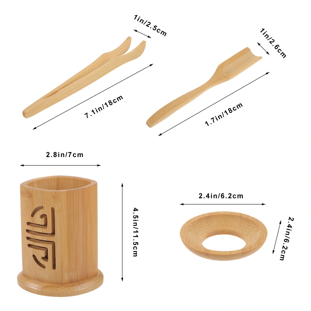 6pcs Chinese Tea Kit Bamboo Tea  Scoop Tea Accessories Gongfu Tea Set Accessories