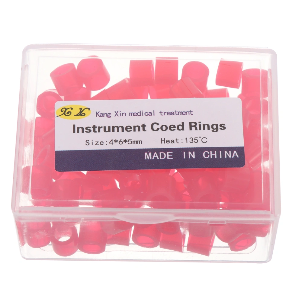 100pcs Dental Color Code Rings Silicone Dental Equipment Identify Rings Small Color Code Rings