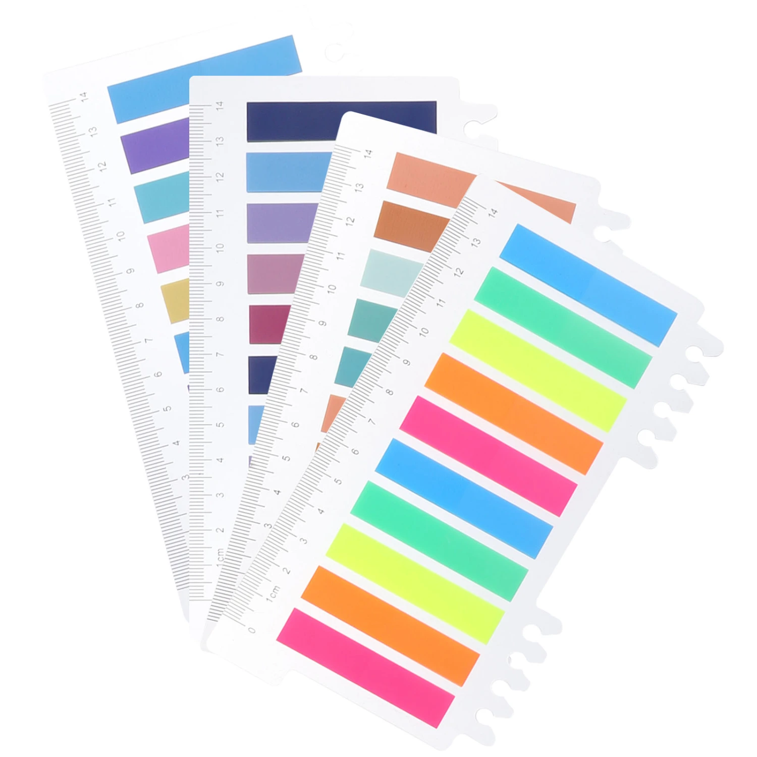 40pcs Home Sticky Highlight Strips Household Page Markers Office Sticky Page Tags