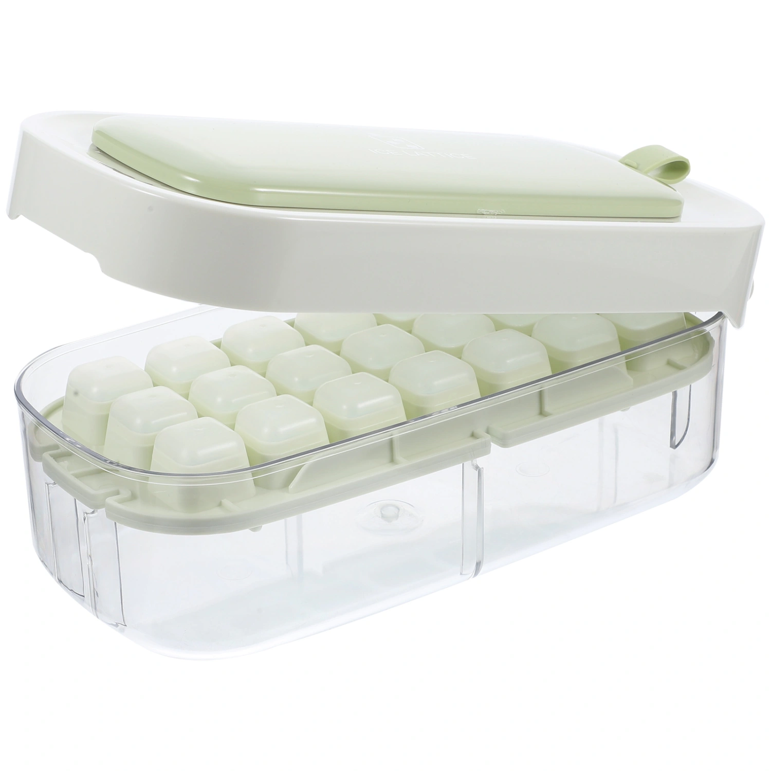 1 Set of Household Ice Cube Mold Convenient Ice Cube Making Mold Press Type Ice Cube Maker With Storage Box