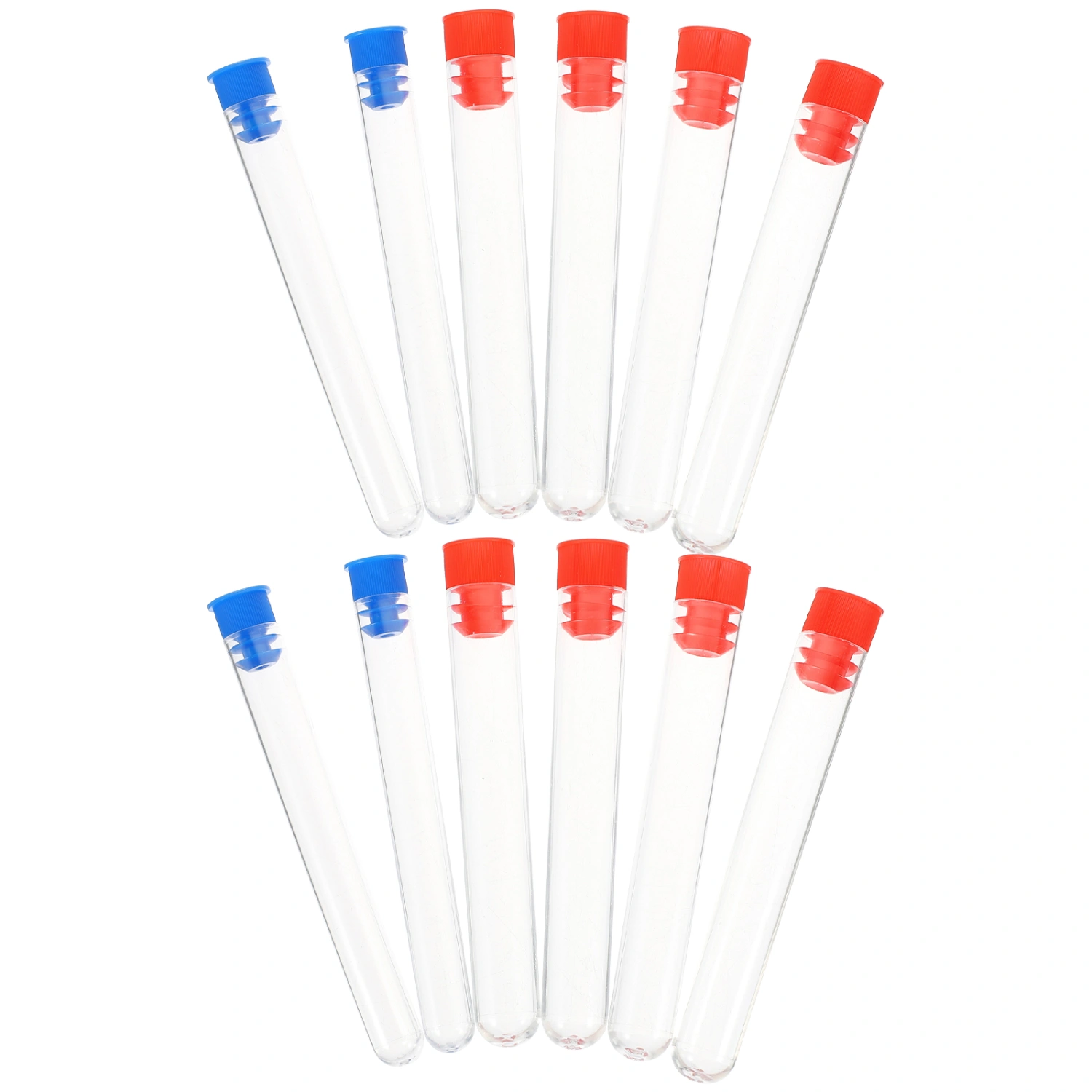 12pcs Test Tubes Clear Plastic Test Tubes for Scientific Experiments Propagation