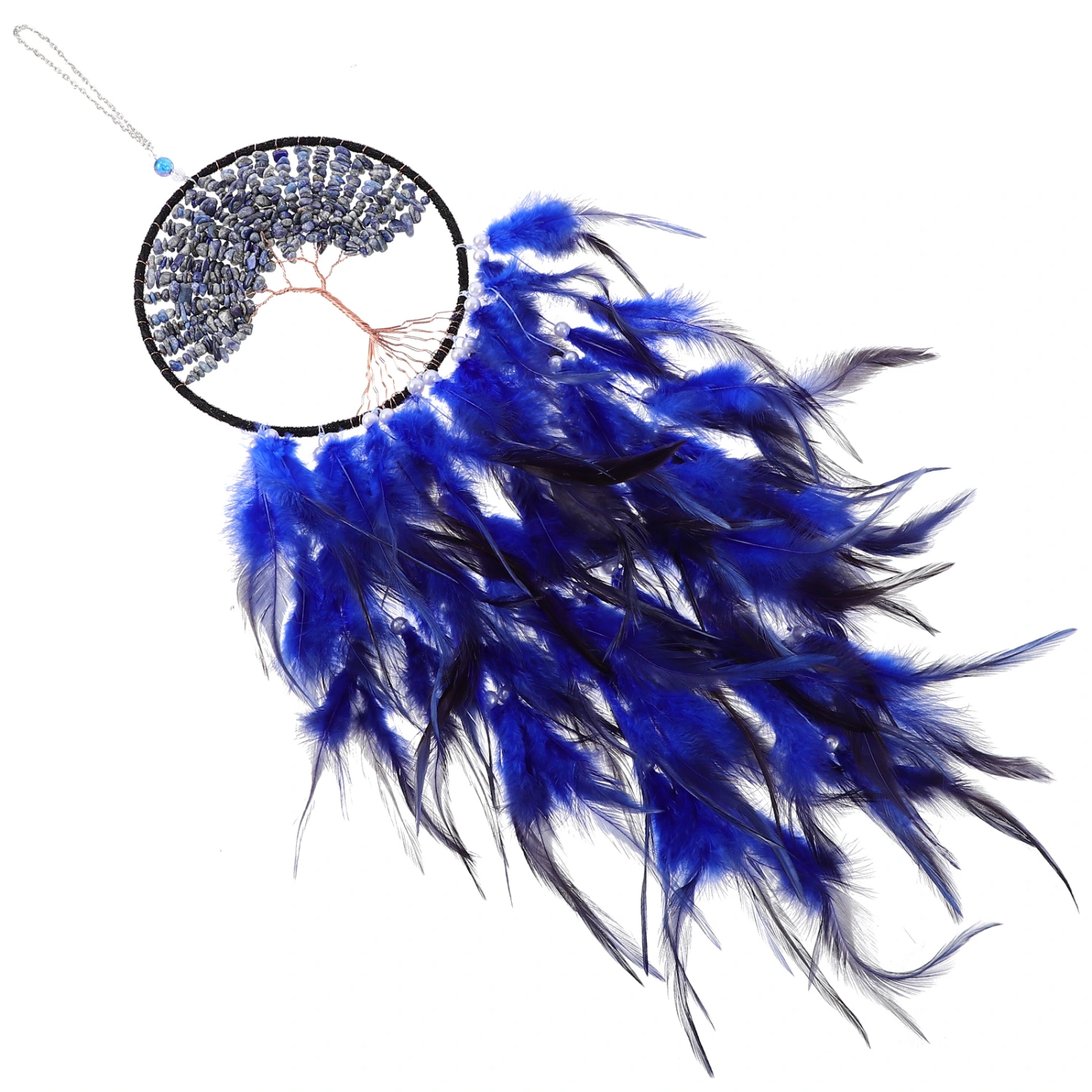 Decorative Dreamcatcher Pendant Crystal Stone Tree Wall Hanging Dream Catcher