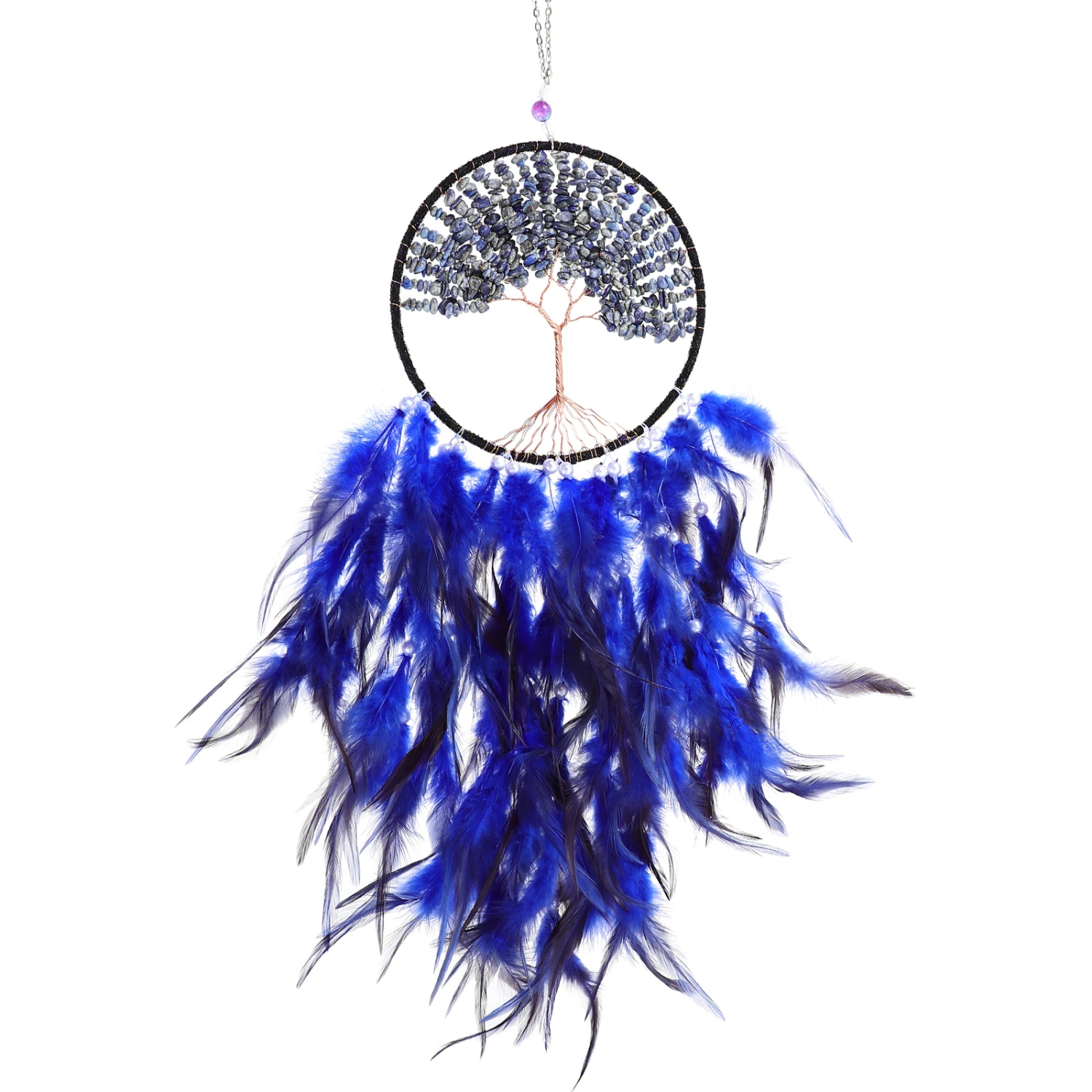 Decorative Dreamcatcher Pendant Crystal Stone Tree Wall Hanging Dream Catcher