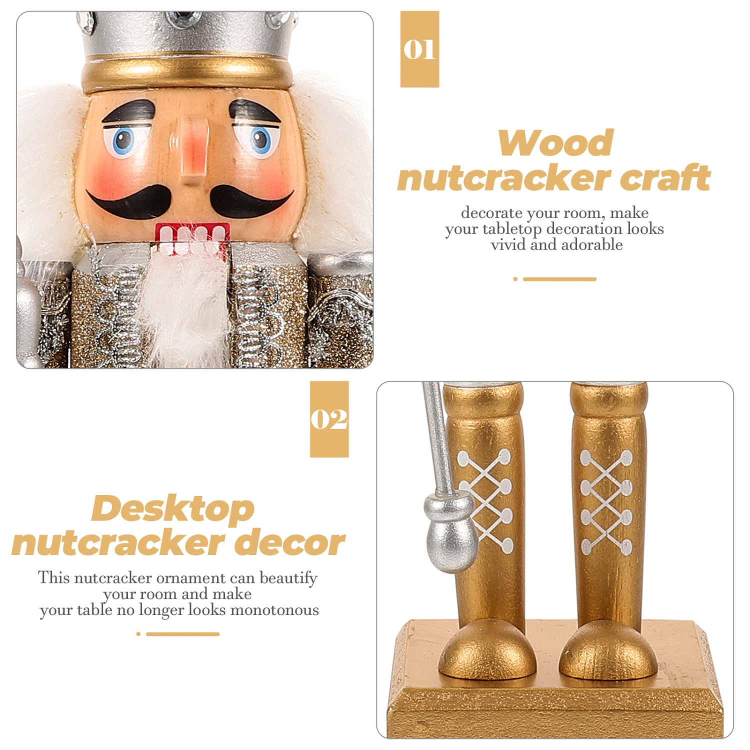 Desktop Nutcracker Adornment Nutcracker Puppet Figure Wood Nutcracker Soldier Nutcracker Puppet