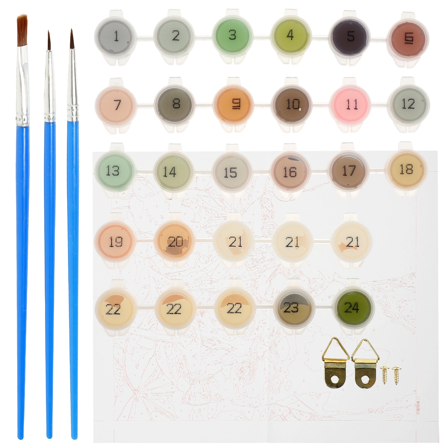 1 Set DIY Painting by Number Decorative Cat Numbers Painting Wall Art Home Decor for Adults Kids