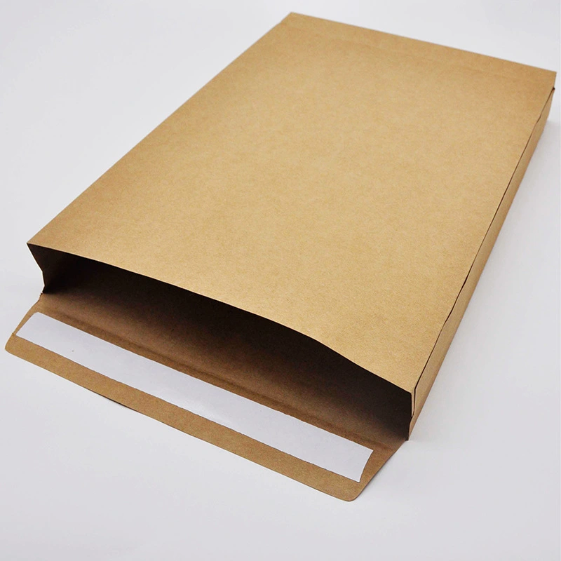 5Pcs Kraft Self-adhesive Strip File Folder Filing Envelope Project File Document Organizer