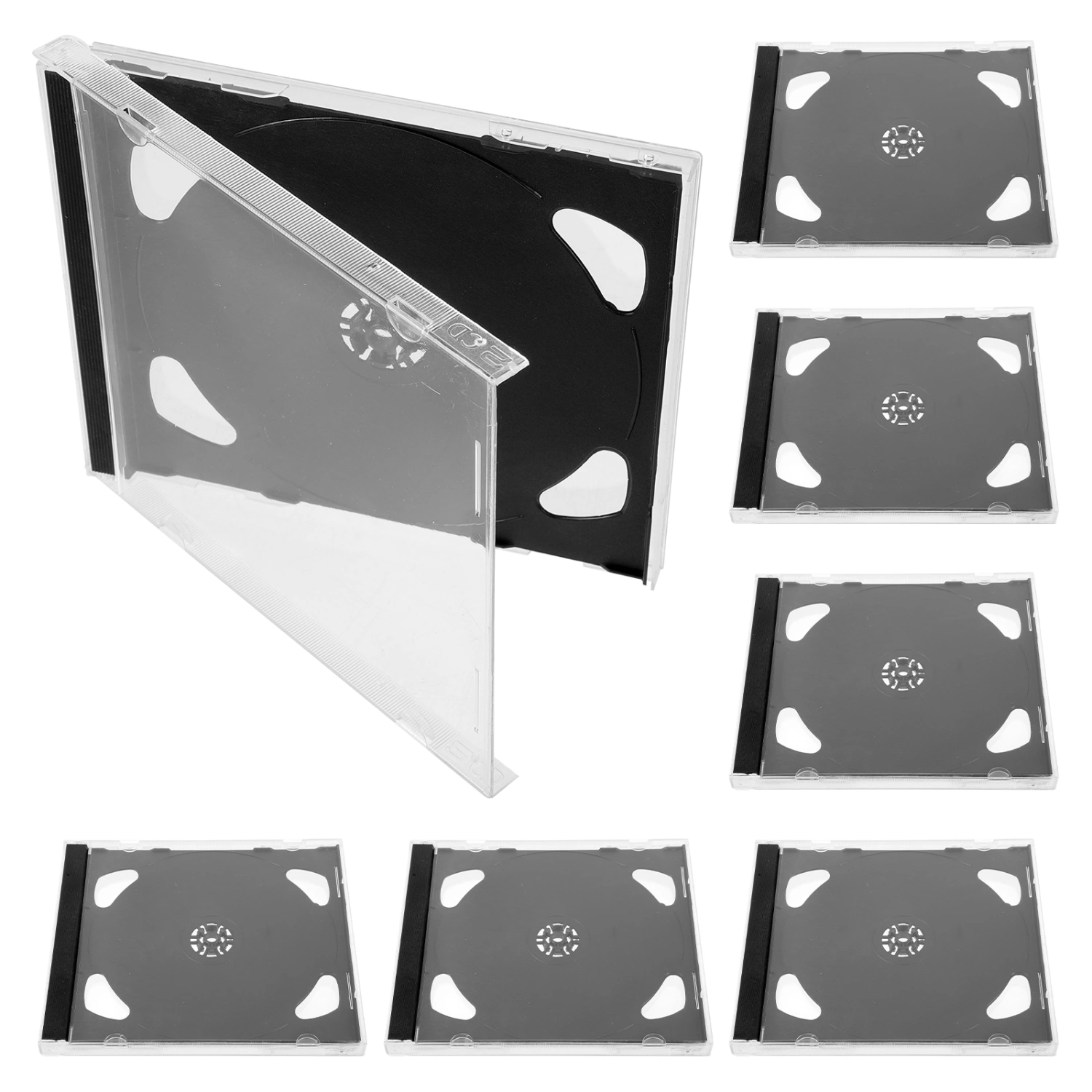 6pcs CD Cases Practical CD Holders Portable Disc Storage Organizers DVD Boxes for Home