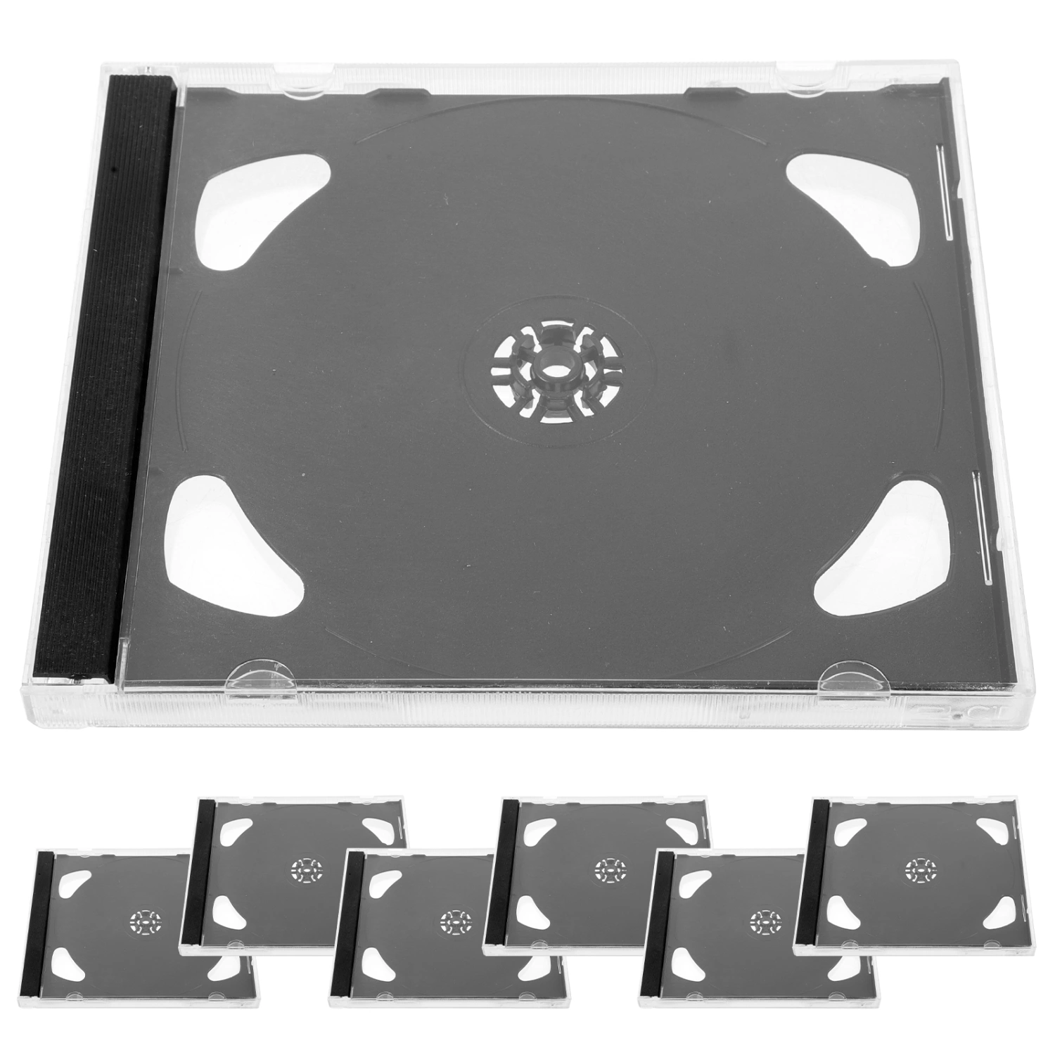 6pcs CD Cases Practical CD Holders Portable Disc Storage Organizers DVD Boxes for Home