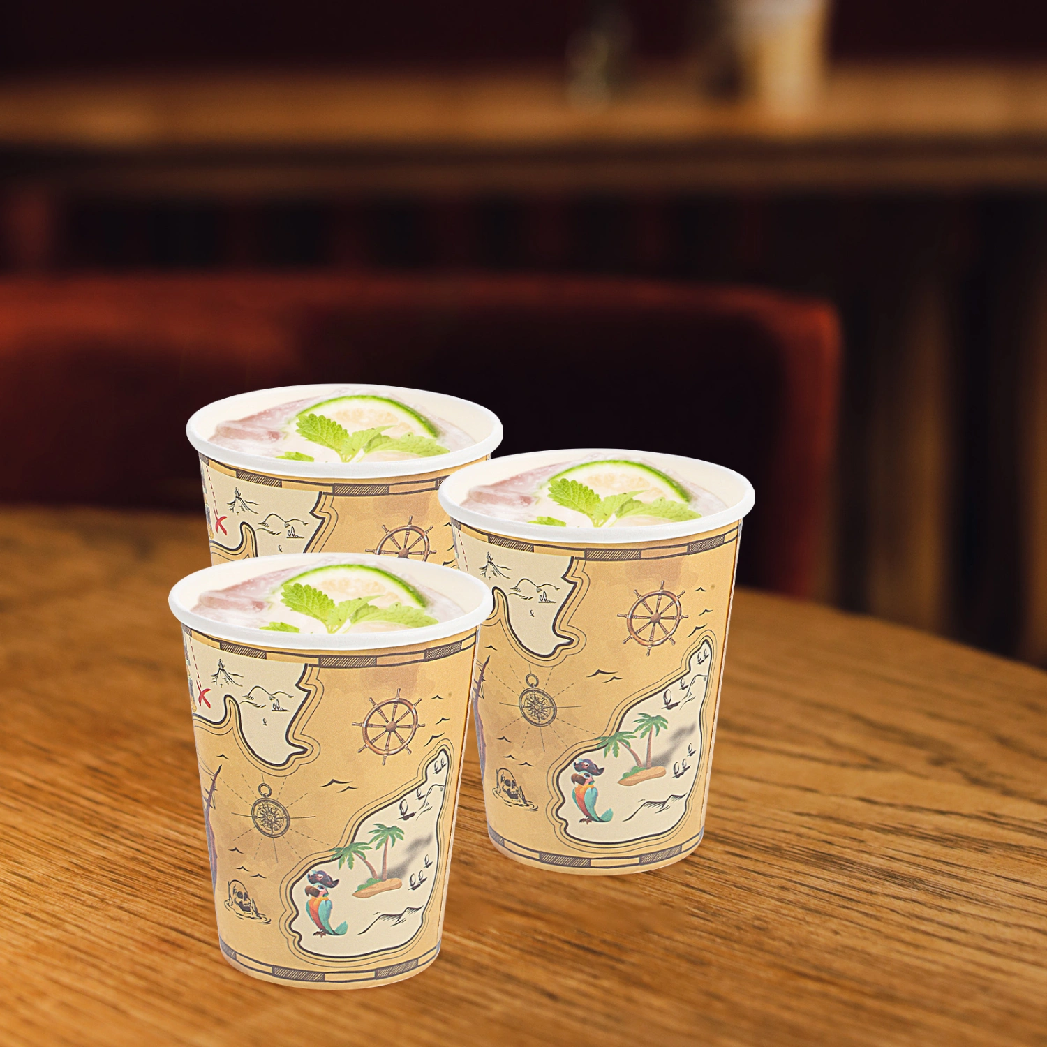 80Pcs Pirate Themed Drinking Cups Milk Cups To Go Beverage Cups Practical Drinking Cups Milk Cups
