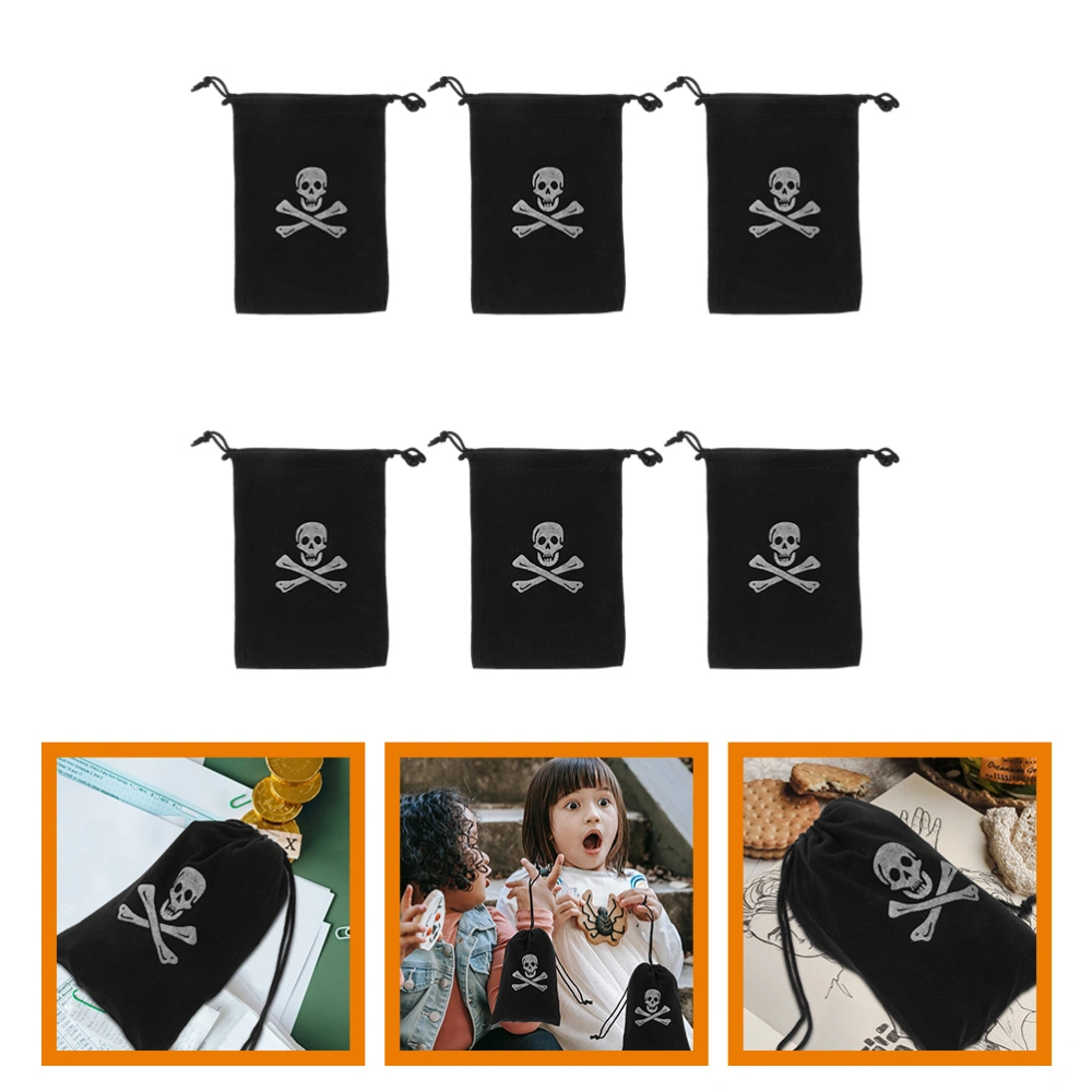 6Pcs Halloween Goody Bags Candy Pouches Halloween Gift Wrapping Bags for Party