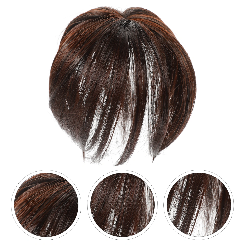 2 pcs Women Hairpiece Wigs Top of the Head Wiglet Hairpiece Straight Hair Hairpiece