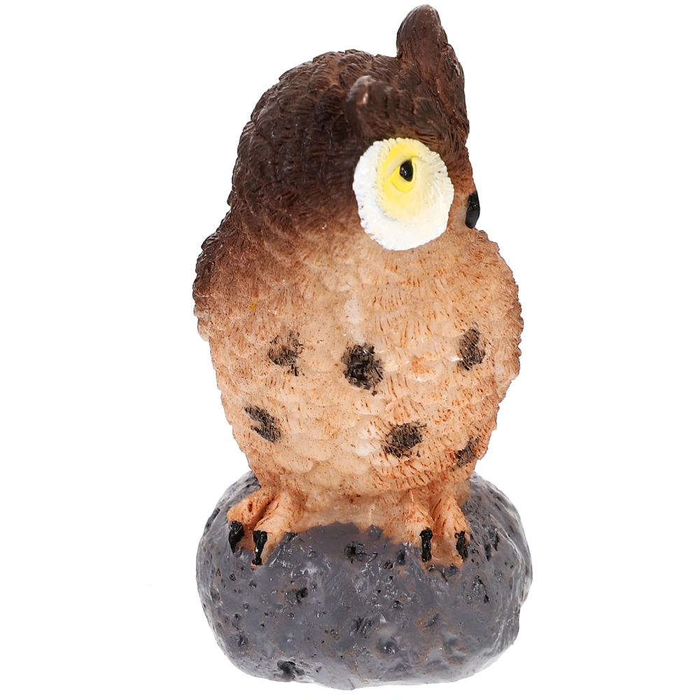 Artificial Fake Owl Realistic Resin Small Birds Garden Decorative Props Kids Toy