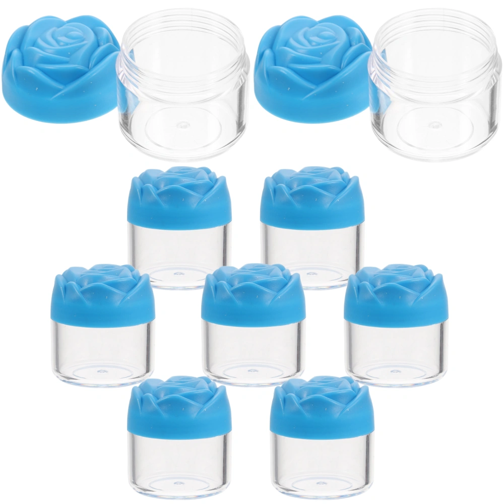 12pcs Rose Flower Shape Cream Jar Empty Facial Cream Containers Cream Travel Containers 20g