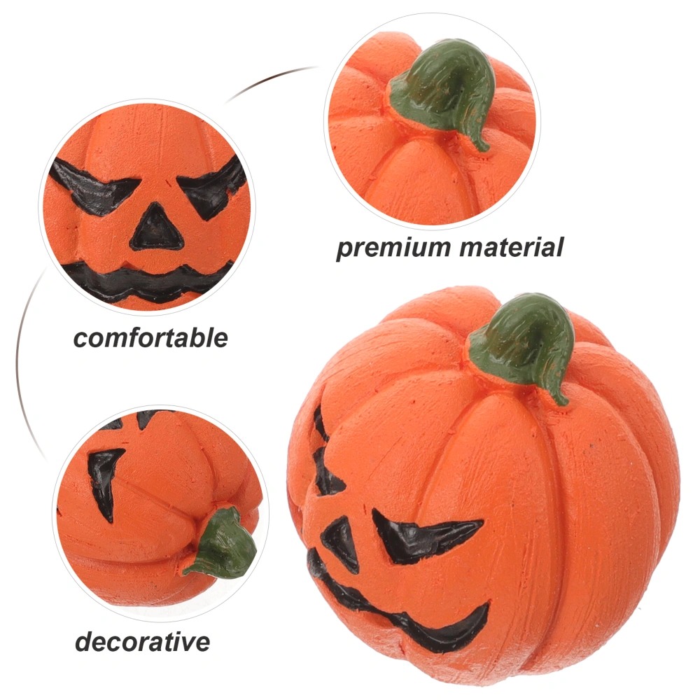 6pcs Halloween Garden Miniature Pumpkin Figurine Aquariums Pumpkin Ornaments Party Favors