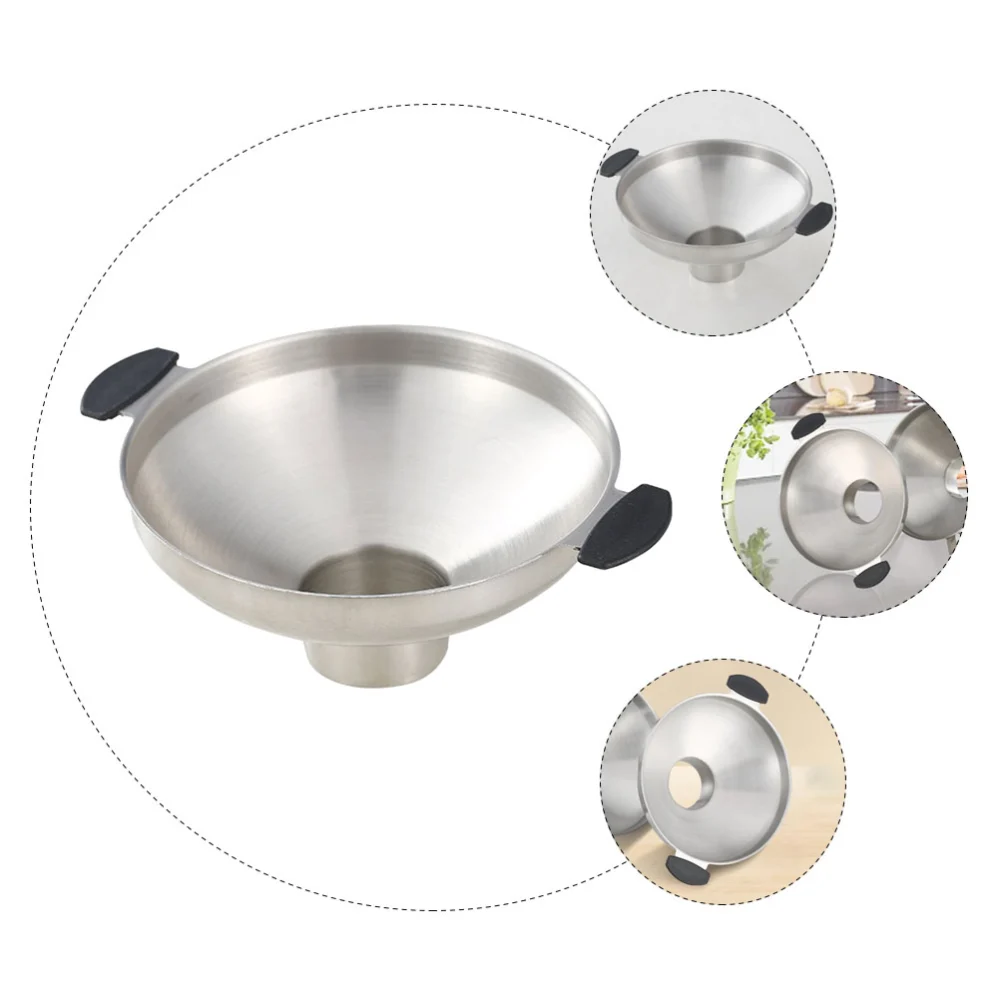 Canning Funnel Stainless Steel Funnel with Handles for Kitchen Wide Mouth Funnel for Canning