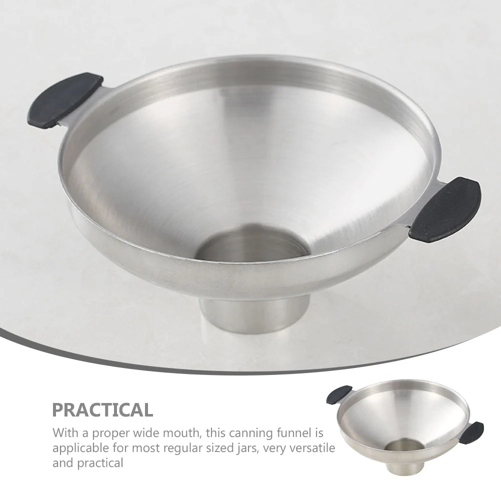 Canning Funnel Stainless Steel Funnel with Handles for Kitchen Wide Mouth Funnel for Canning