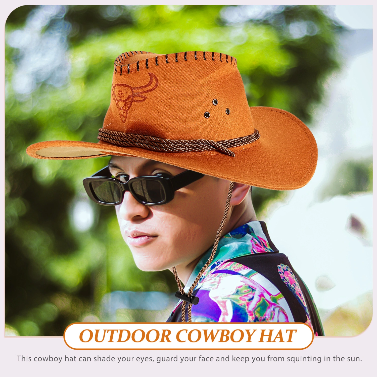 Women Cowboy Hat Outdoor Uv Protection Sun Cap Lady Wide Brim Hat Beach Sun Visor Hat