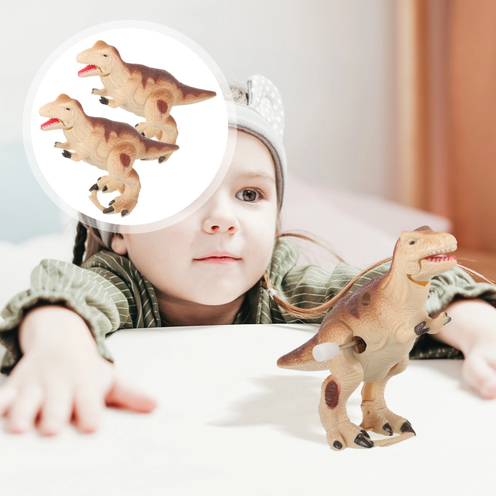 2pcs Plastic Wind Up Dinosaur Toys Kids Educational Toys Clockwork Dinosaur Toys