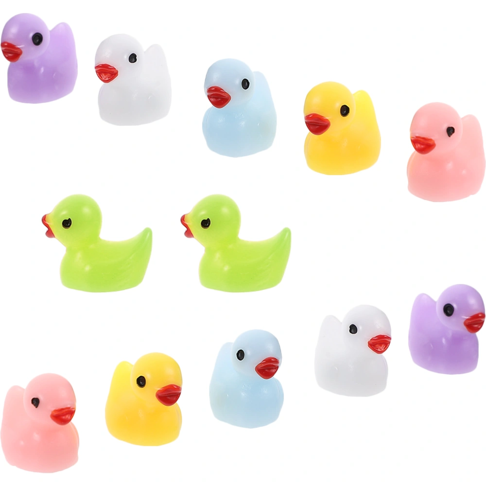 120pcs Resin Duck Figurine Adorable Duck  Statue Figurine Ornament Sculpture Animal Cute Figurine