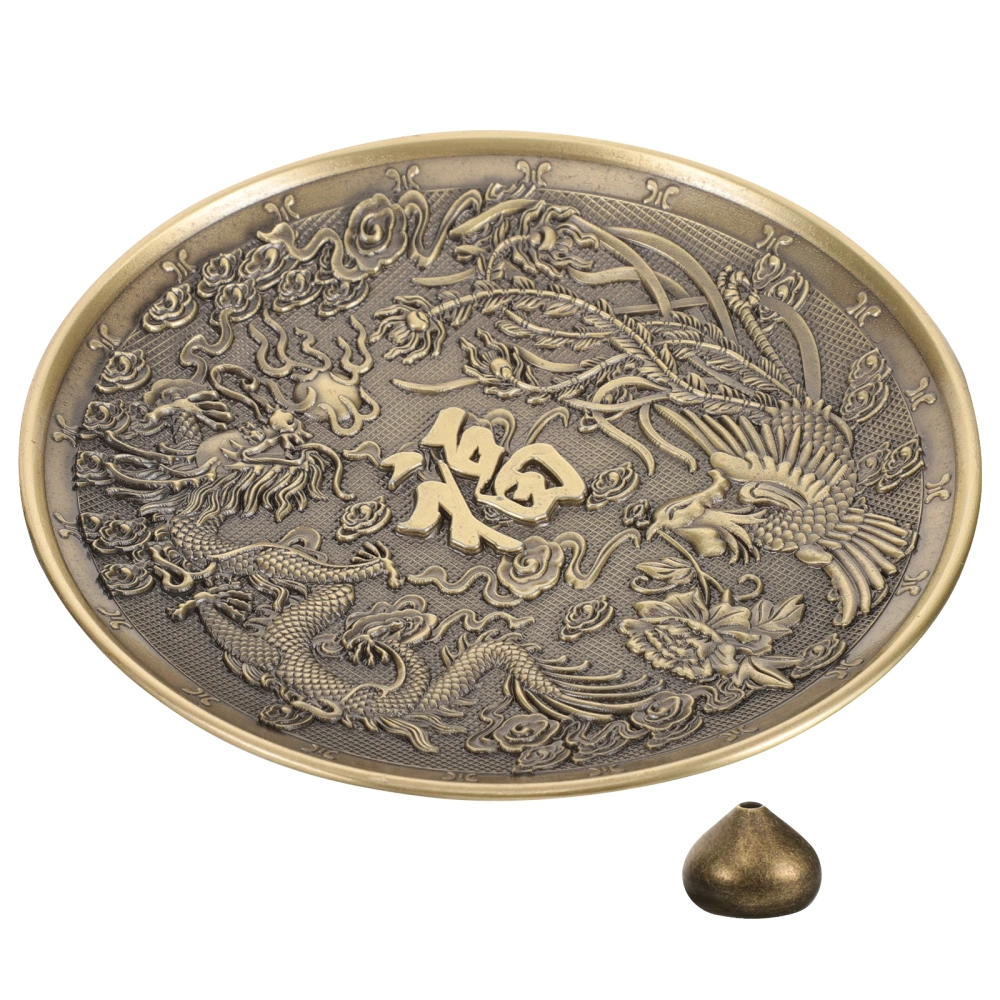 1 Set Incense Tray Vintage Zen Style Incense Tray Portable Outdoor Camping Incense Tray