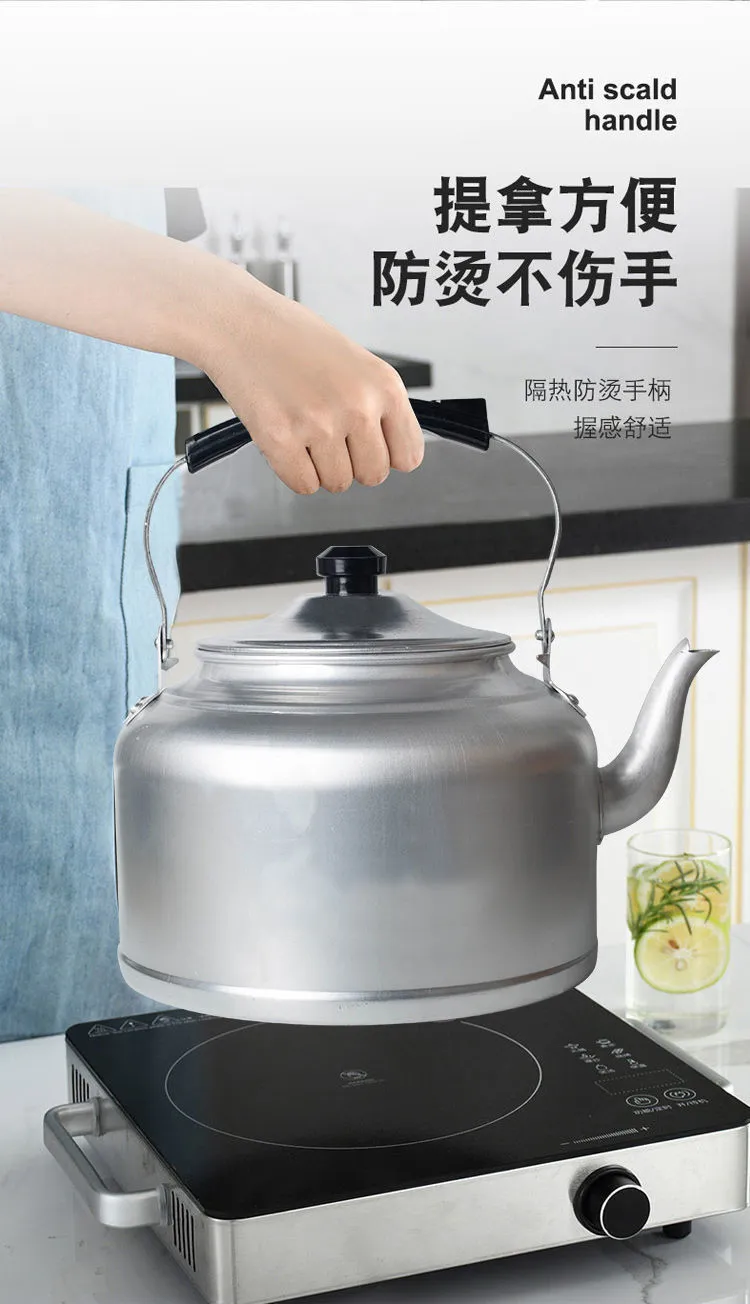 Aluminum Whistling Kettle Large-capacity Boiling Water Kettle Kitchen Stovetop Teakettle