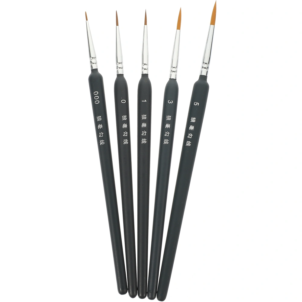 5Pcs Fine Detail Paint Brush Set Thin Paint Brush Oil Painting Brush Artist Paint Brush