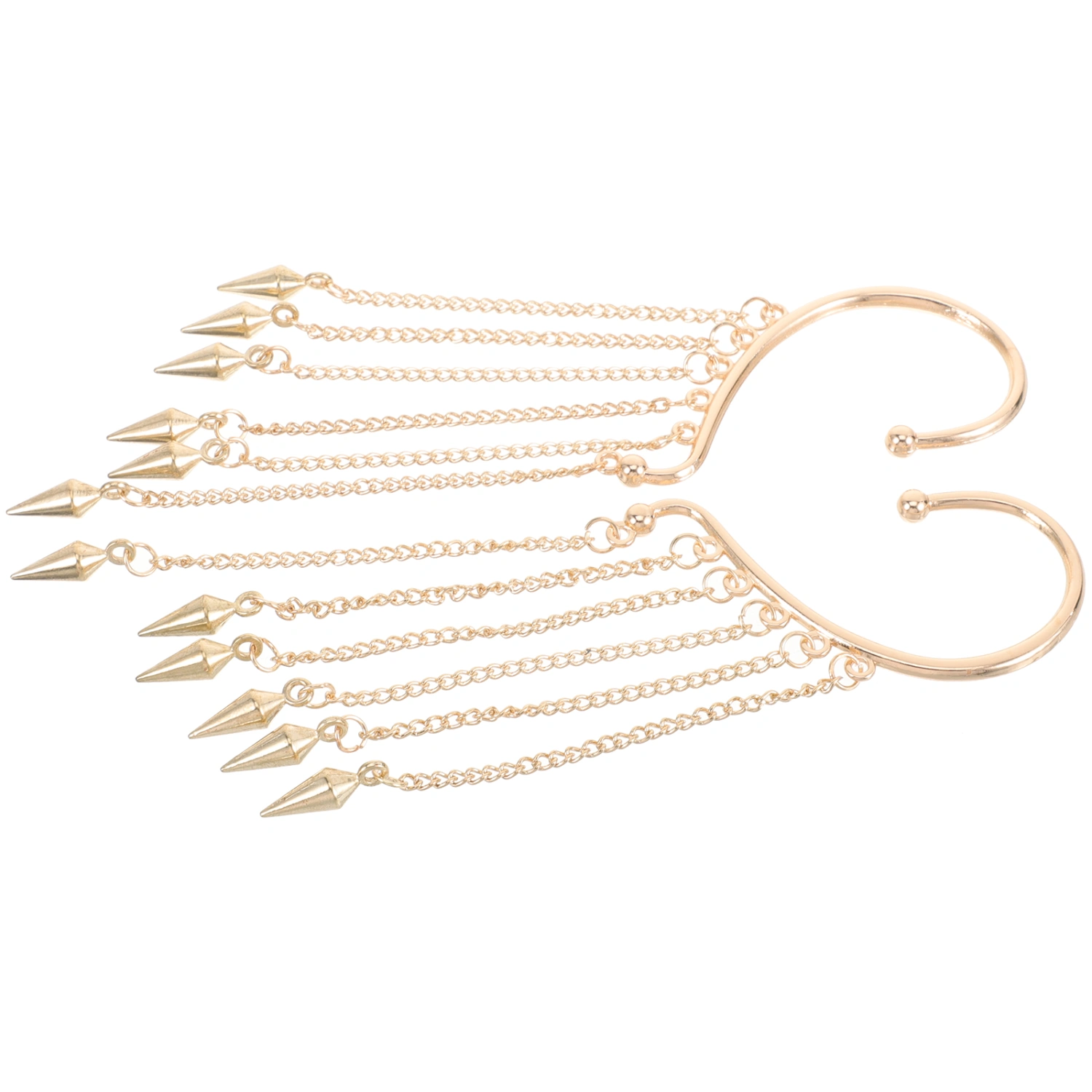1 Pair Ear Cuff Chain Earrings Chain Dangle Cuff Earrings Women Non Piercing Earrings