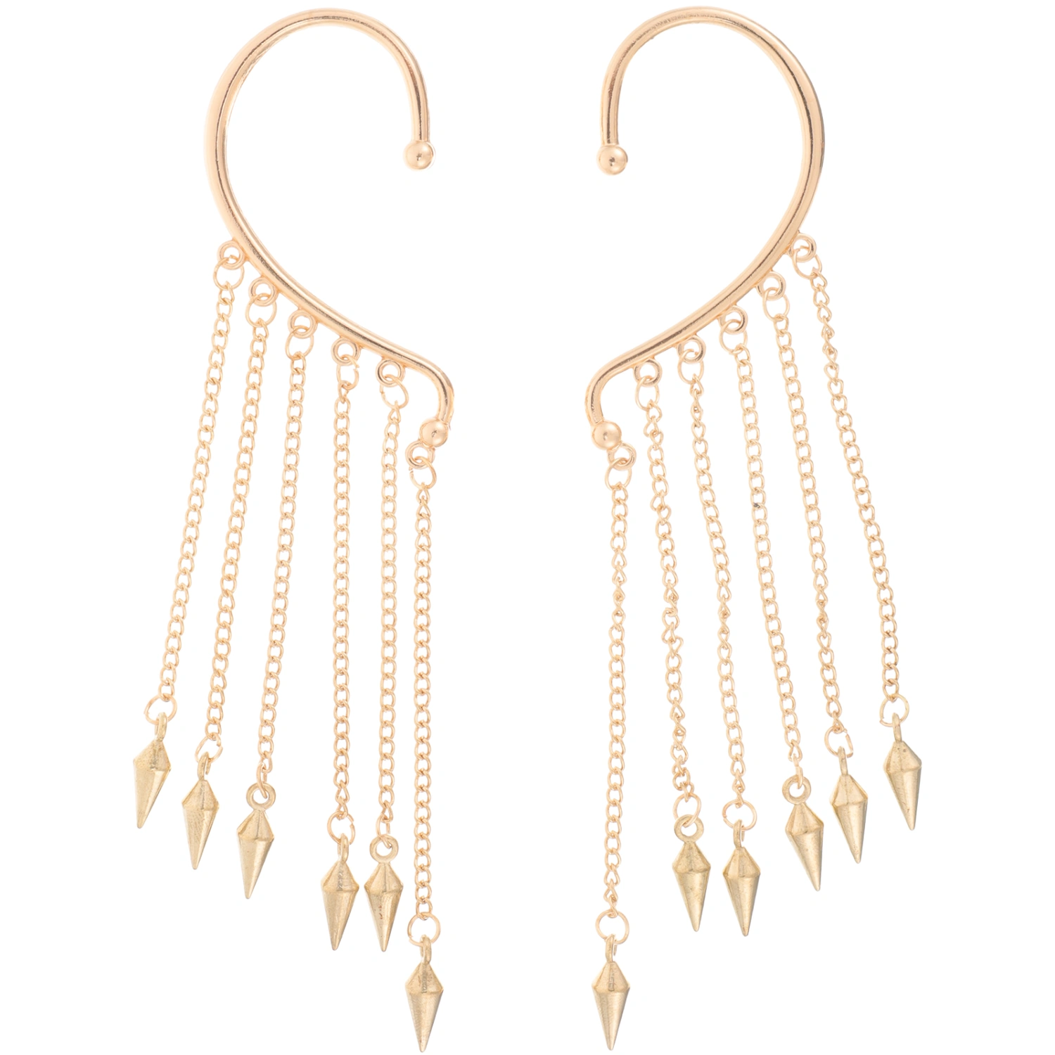 1 Pair Ear Cuff Chain Earrings Chain Dangle Cuff Earrings Women Non Piercing Earrings