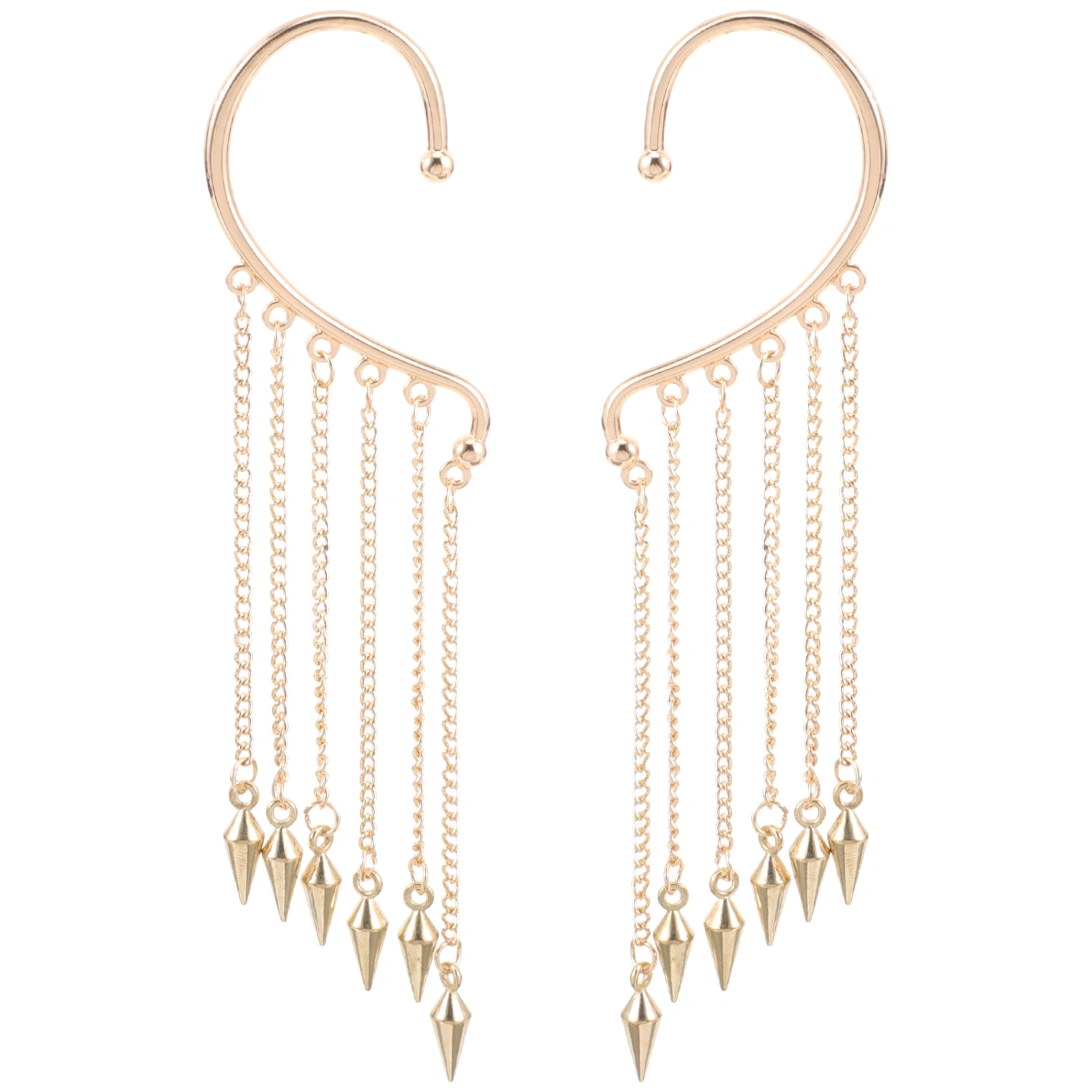 1 Pair Ear Cuff Chain Earrings Chain Dangle Cuff Earrings Women Non Piercing Earrings