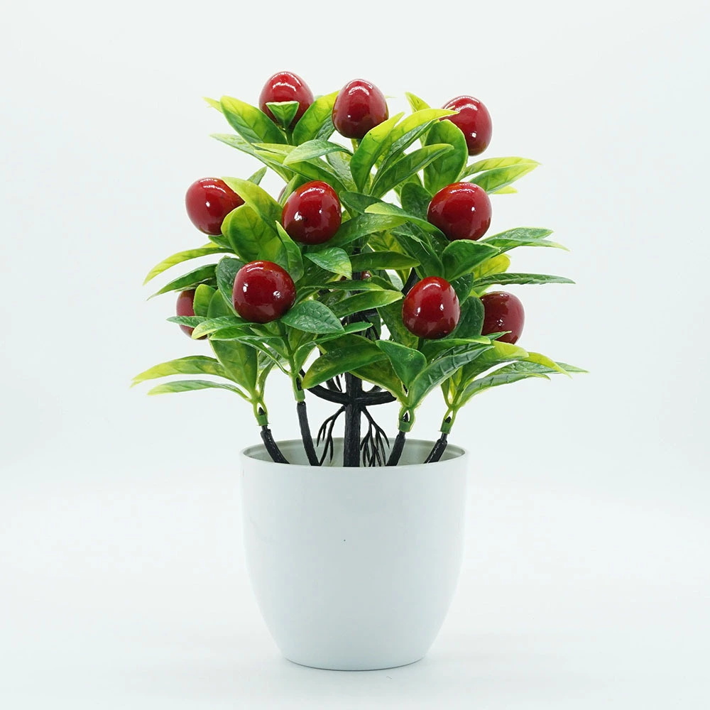 Lifelike Potted Artificial Fruit Tree Tabletop Simulation Fruit Tree Plant Decor Artificial Potted Plant