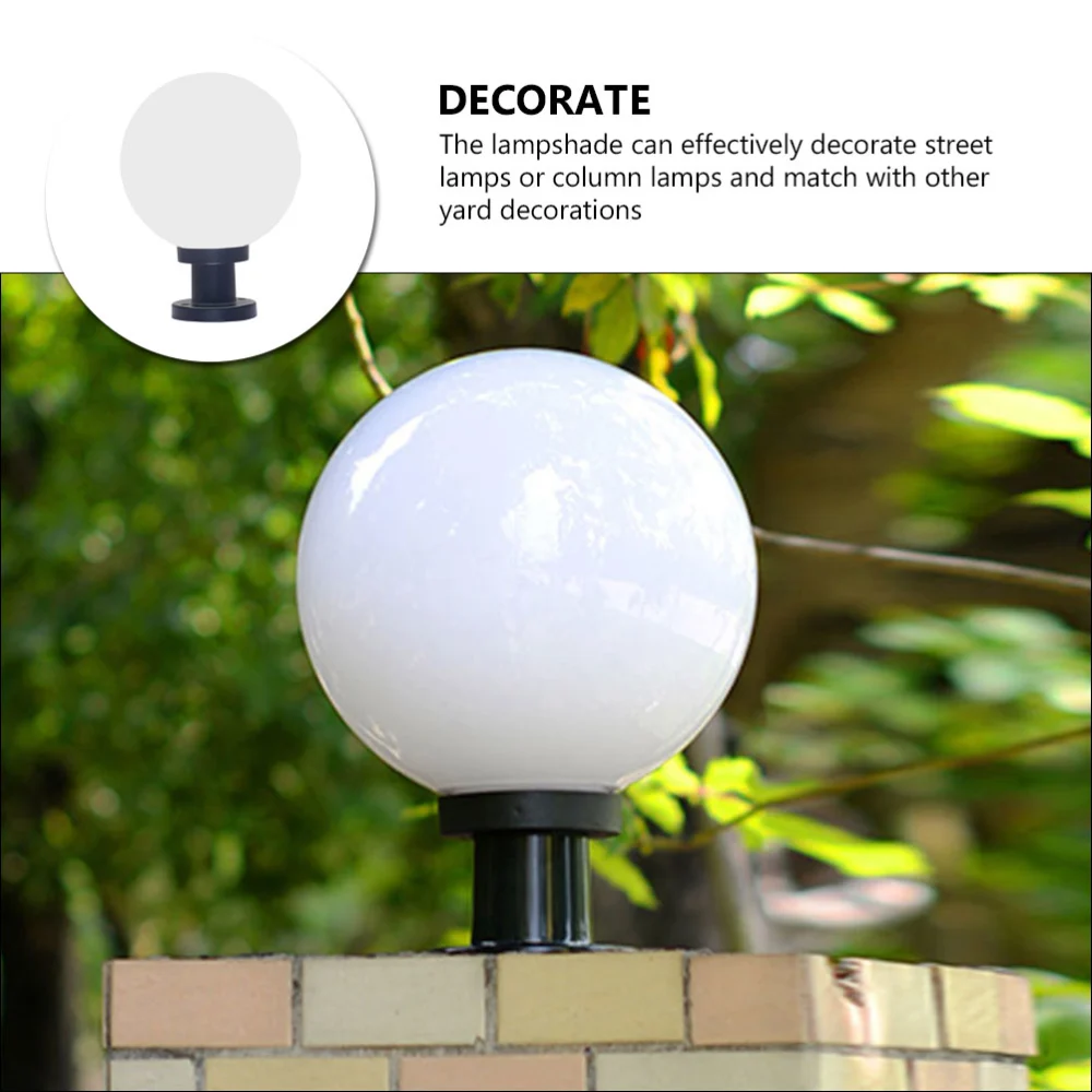 Post Lights Lampshade Lamp Posts Lampshade Outdoor Light Cover Acrylic Sphere Lampshade