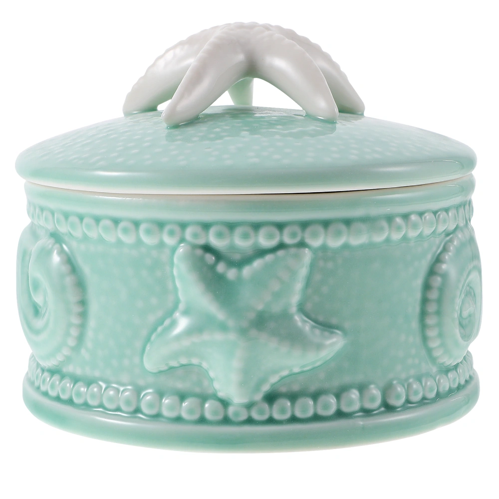 Ceramic Jewelry Storage Box Sea Star Design Necklace Holder Jewelry Organizer