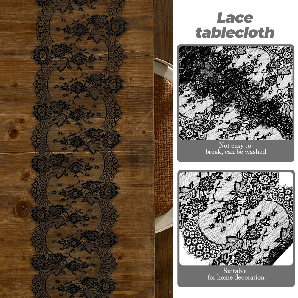 Decorative Lace Table Cloth Lace Table Runner Vintage Lace Tablecloth Halloween Lace Cover