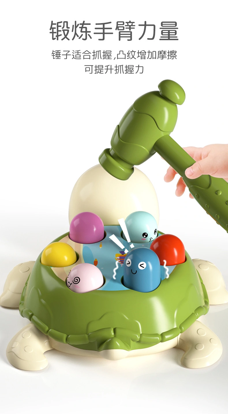 1 Set Knocking Toy Whack Tortoise Game Children Tortoise Toy Hammer Whacking Toy