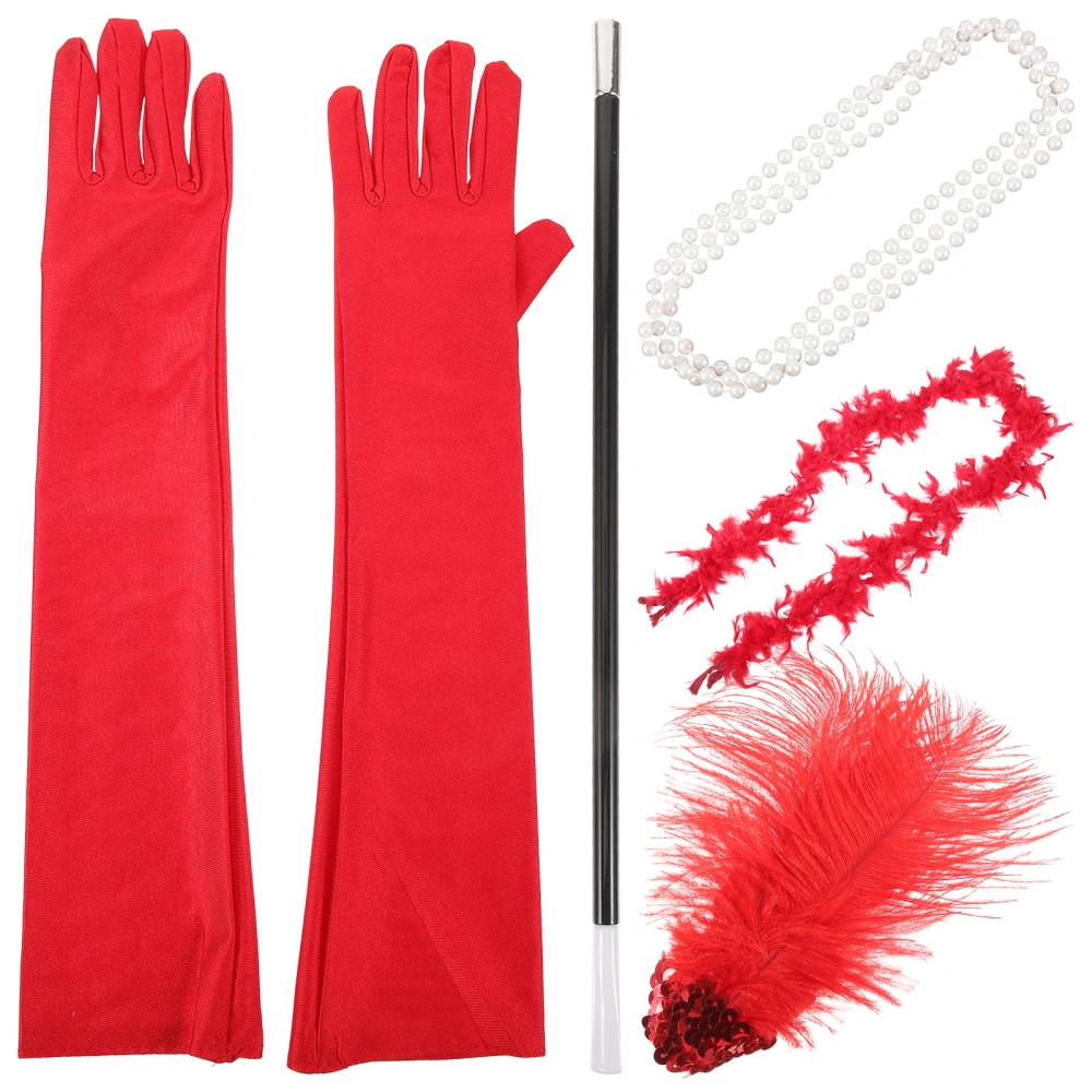 1 Set Halloween Costume Accessories Headband Gloves Wand Collar Necklace Party Props