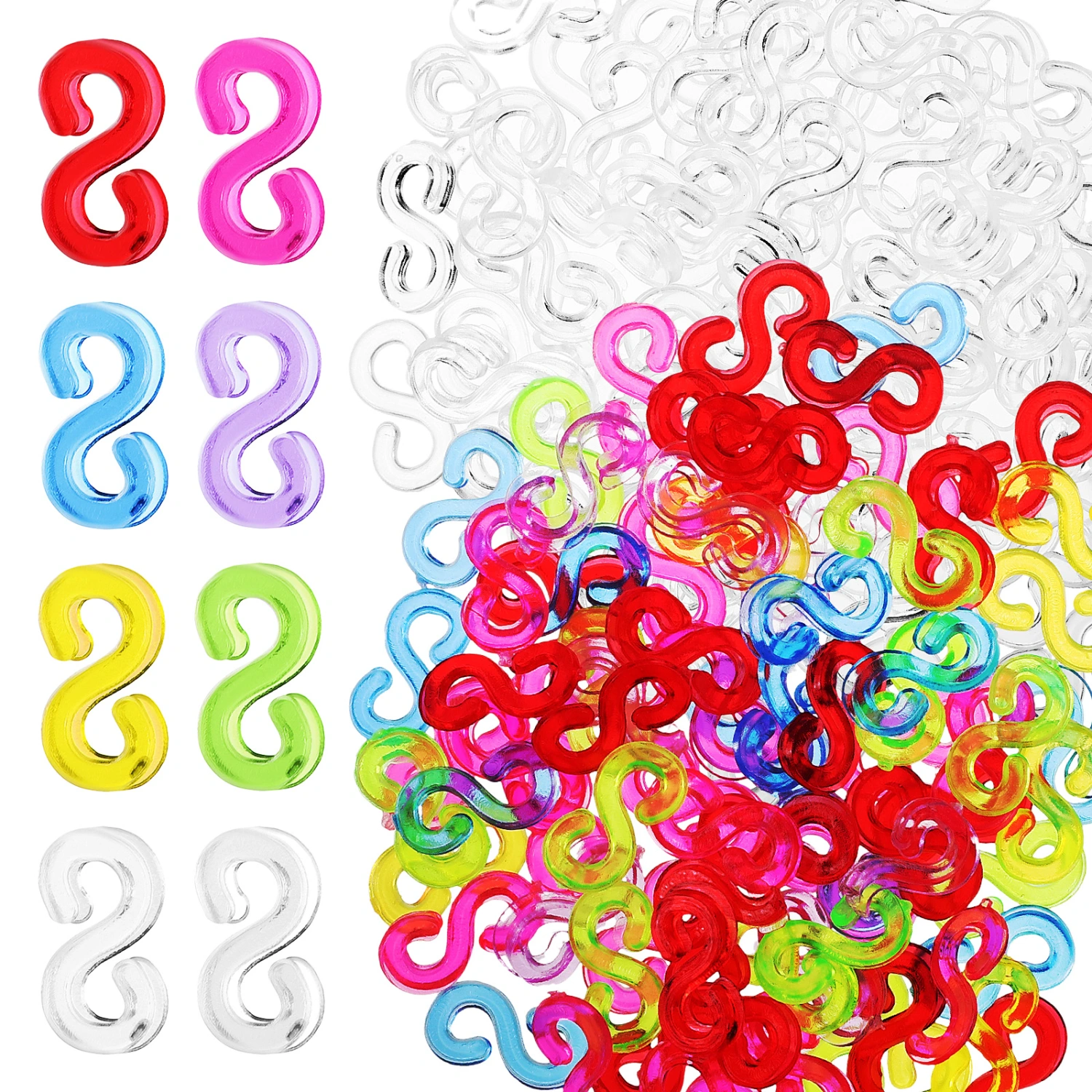 40 Bags Loom Rubber Band Clips Bracelet Making Rubber Band S Clips Bracelet Hooks Clasps