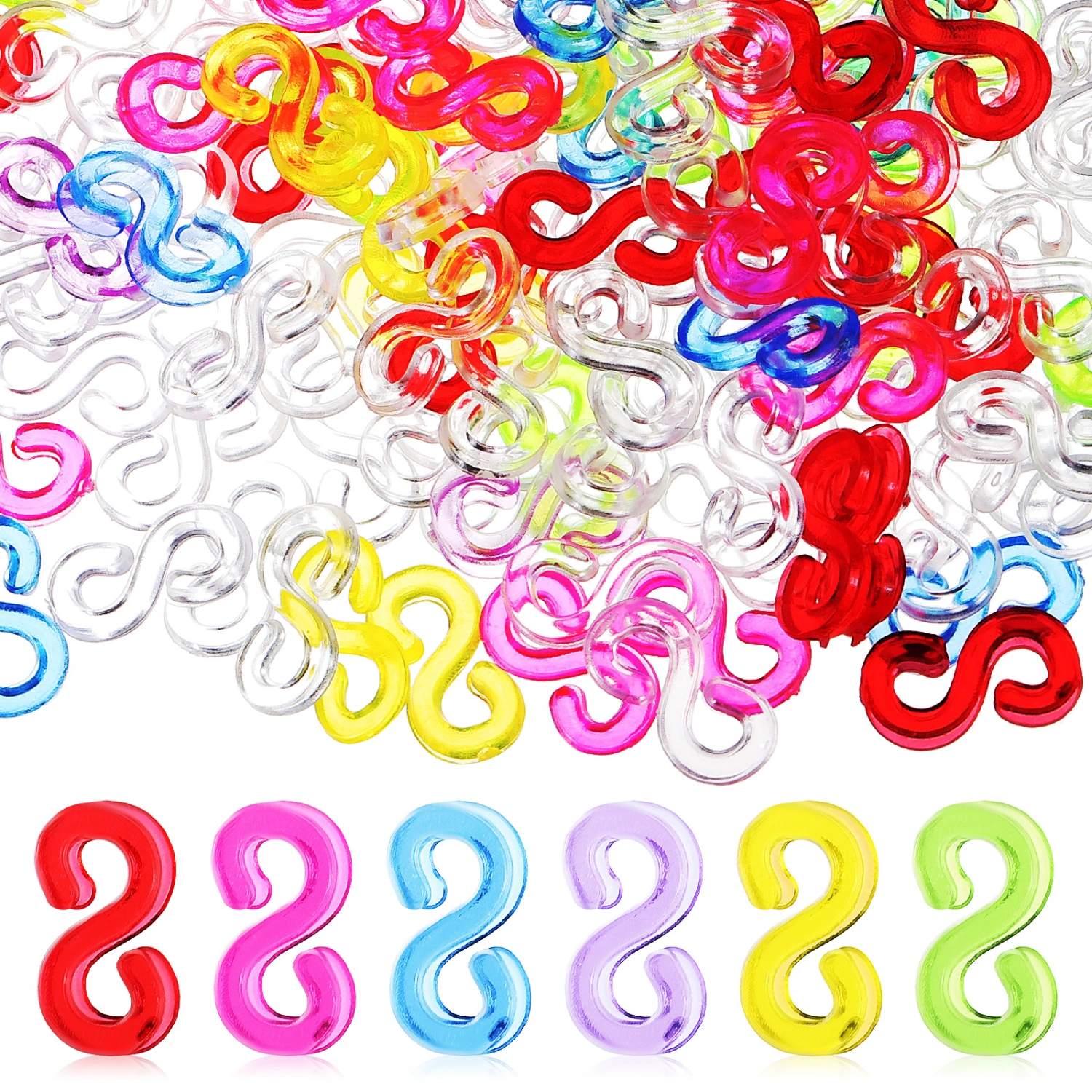 40 Bags Loom Rubber Band Clips Bracelet Making Rubber Band S Clips Bracelet Hooks Clasps