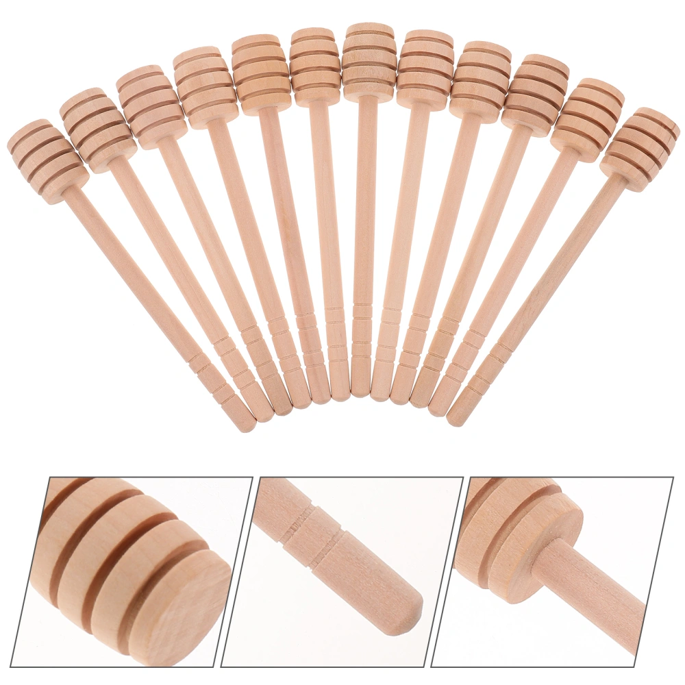 12pcs Honey Dipper Sticks Wooden Honeycomb Sticks Small Honey Spoons Stirrer Sticks for Honey Jar