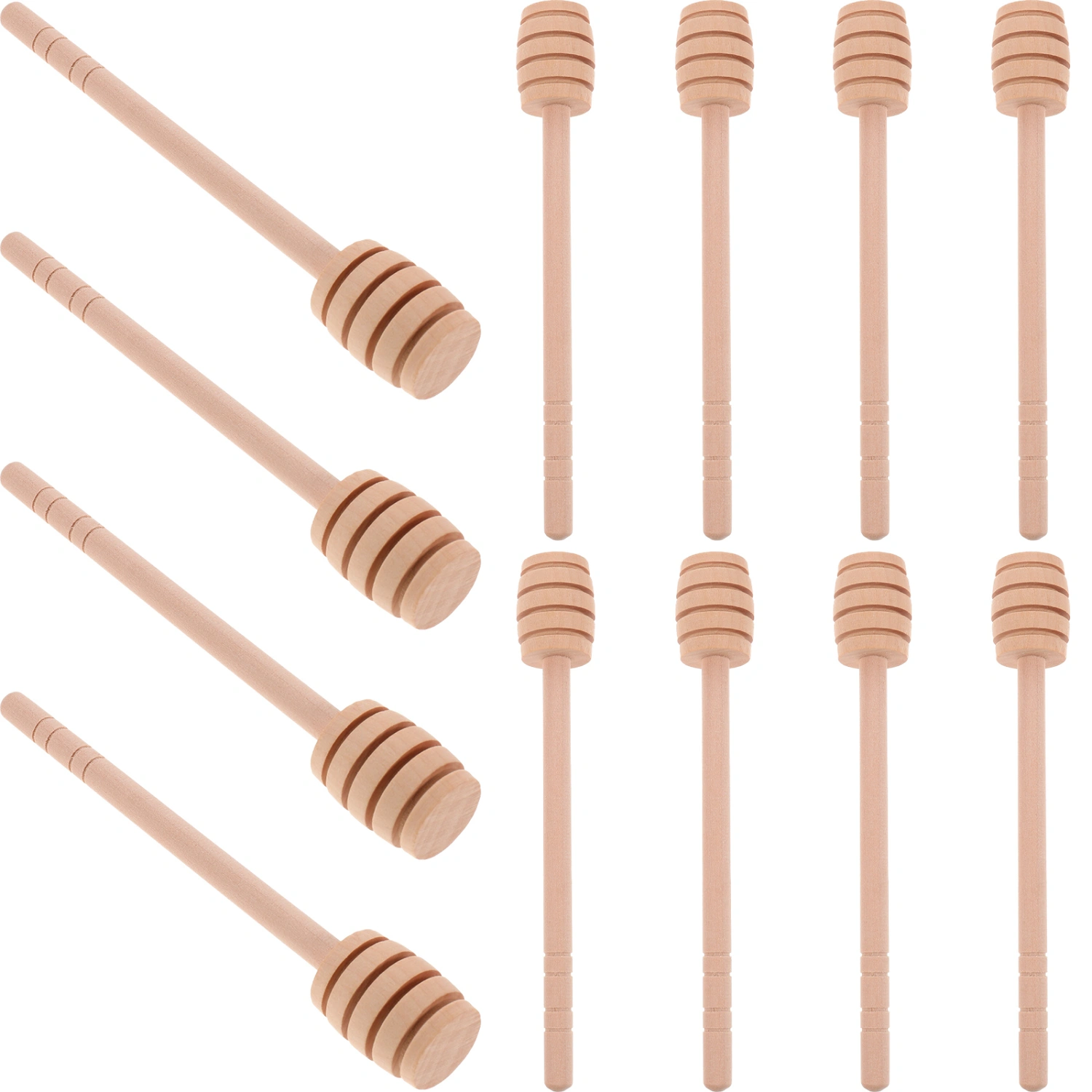 12pcs Honey Dipper Sticks Wooden Honeycomb Sticks Small Honey Spoons Stirrer Sticks for Honey Jar
