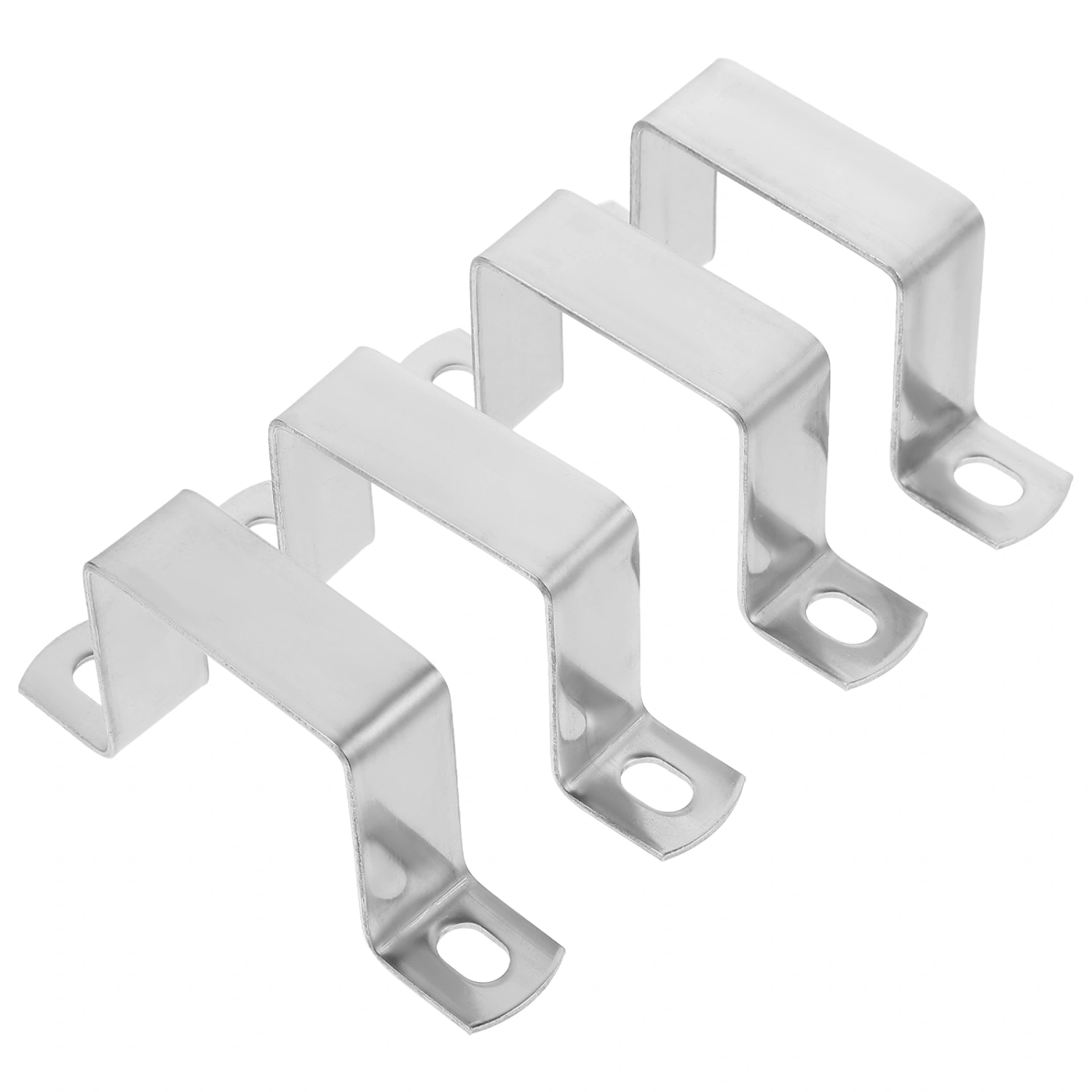 4pcs Pipe Clamp 3.94x1.97 Inch Square Tube Clamp Mounting Bracket Holder U Bracket