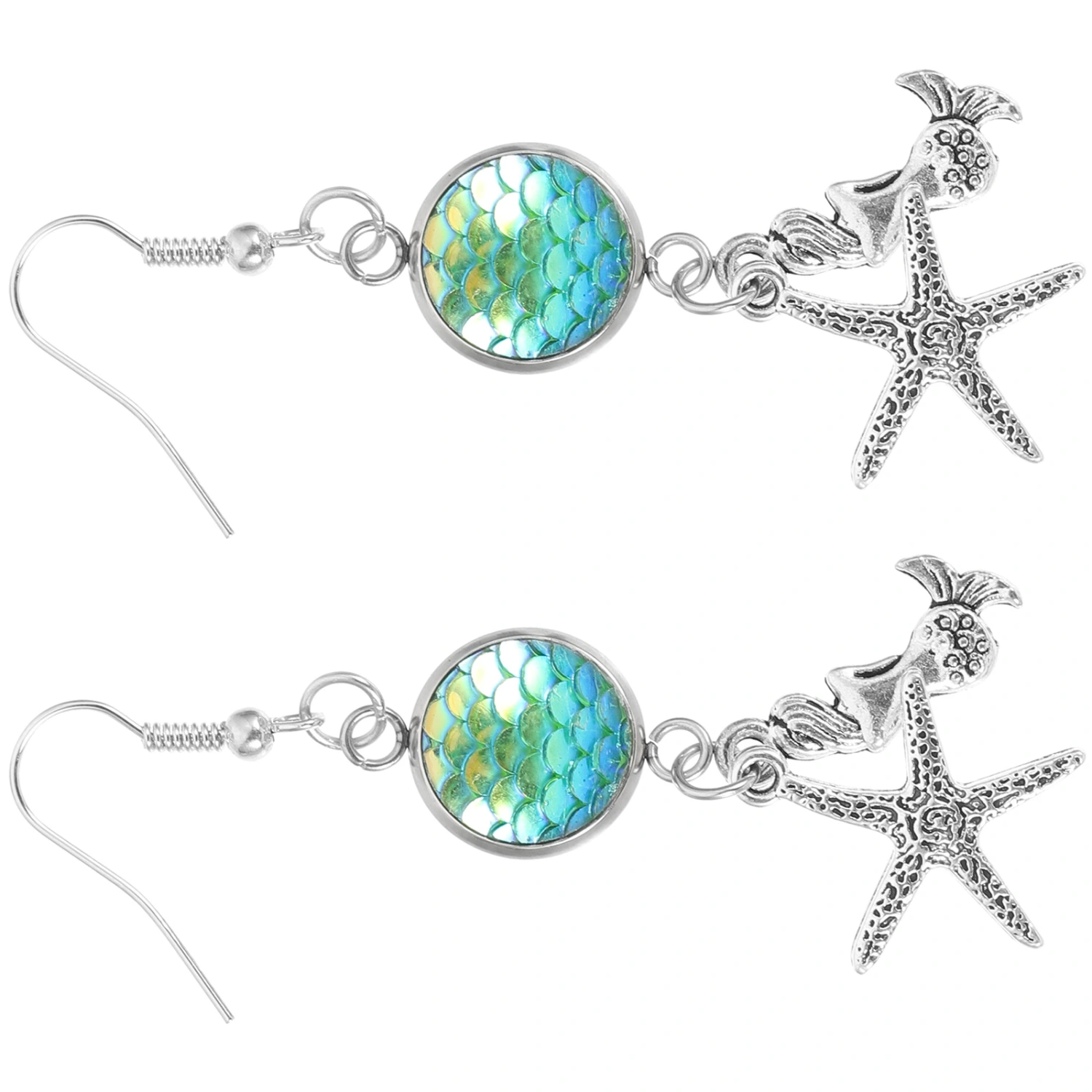 1 Pair Mermaid Sea Star Earrings Dangle Earrings Stud Earrings Ear Jewelry for Women Girl