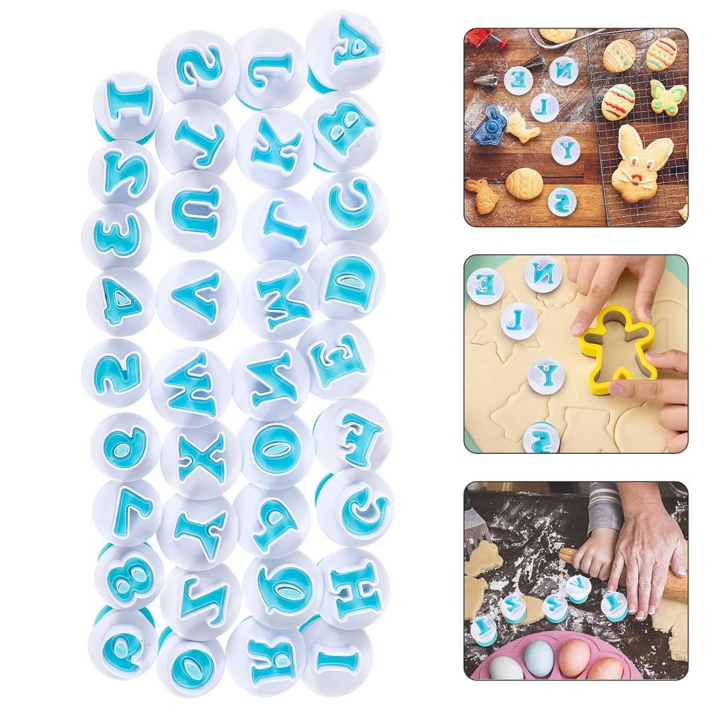 1 Set of Plastic Letter Number Biscuit Molds Reusable Cookie Cutters Compact Cookie Molds