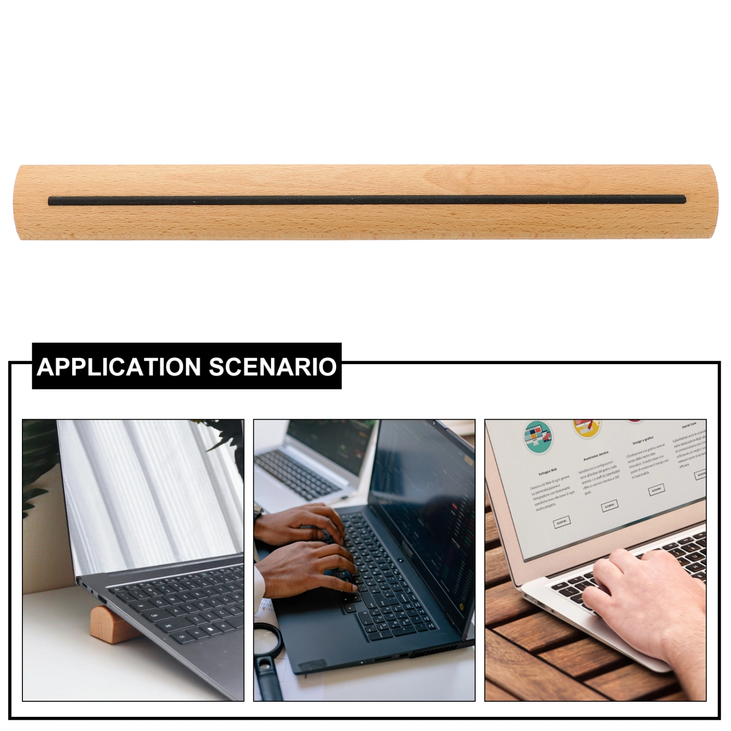 Laptop Holder Wood Laptop Stand Tablet Support Holder Desktop Tablet Stand Holder