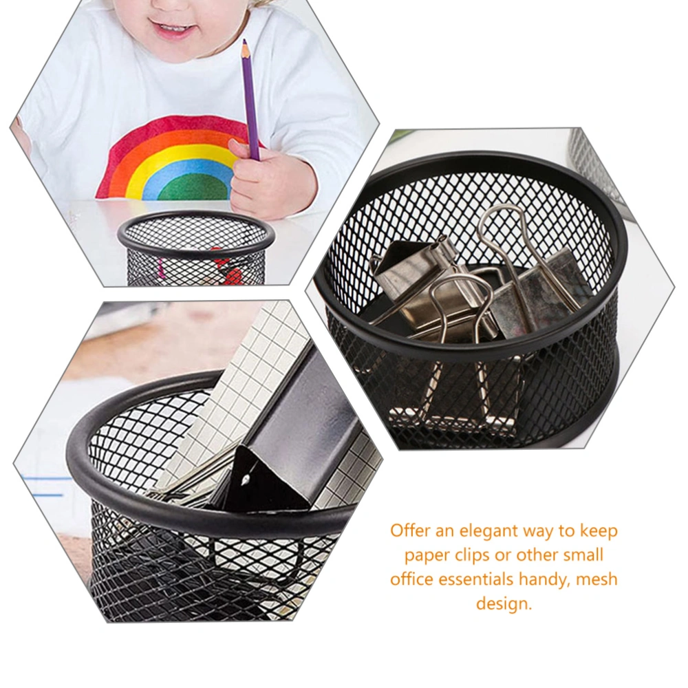 Mesh Design Storage Box Multi-functional Paper Clip Storage Holder Desktop Stationery Container