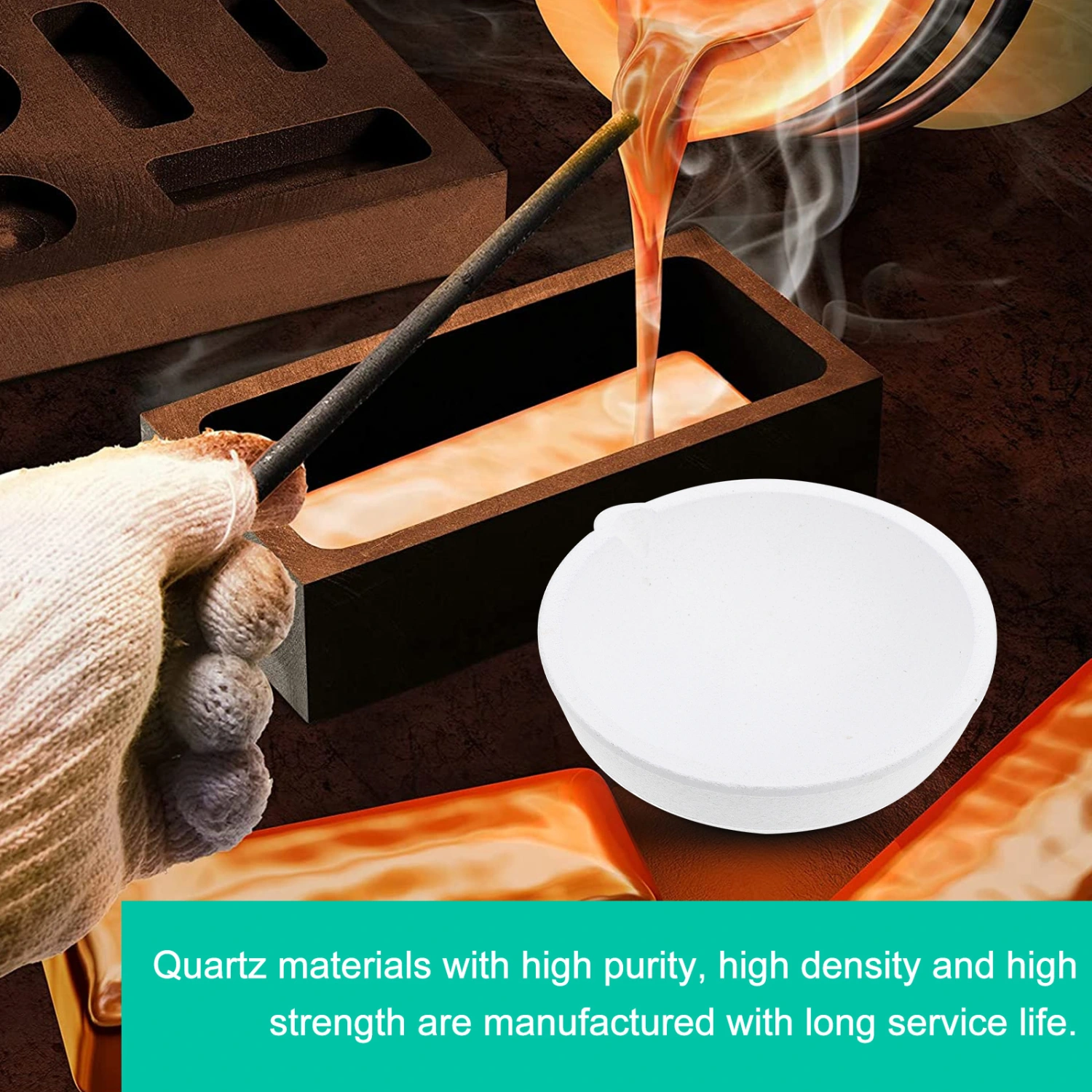 Quartz Melting Bowl Quartz Bowl Jewelry Equipment Crucibles Bowl for Melting Gold Silver
