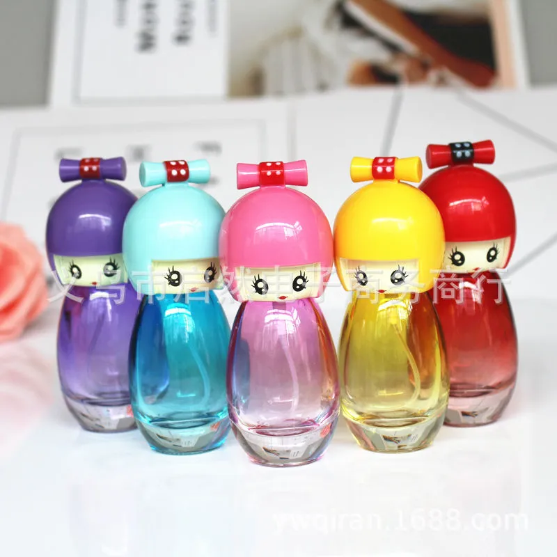 2Pcs Doll Shaped Perfume Bottles Small Empty Bottles Glass Empty Bottles Spray Perfume Bottles